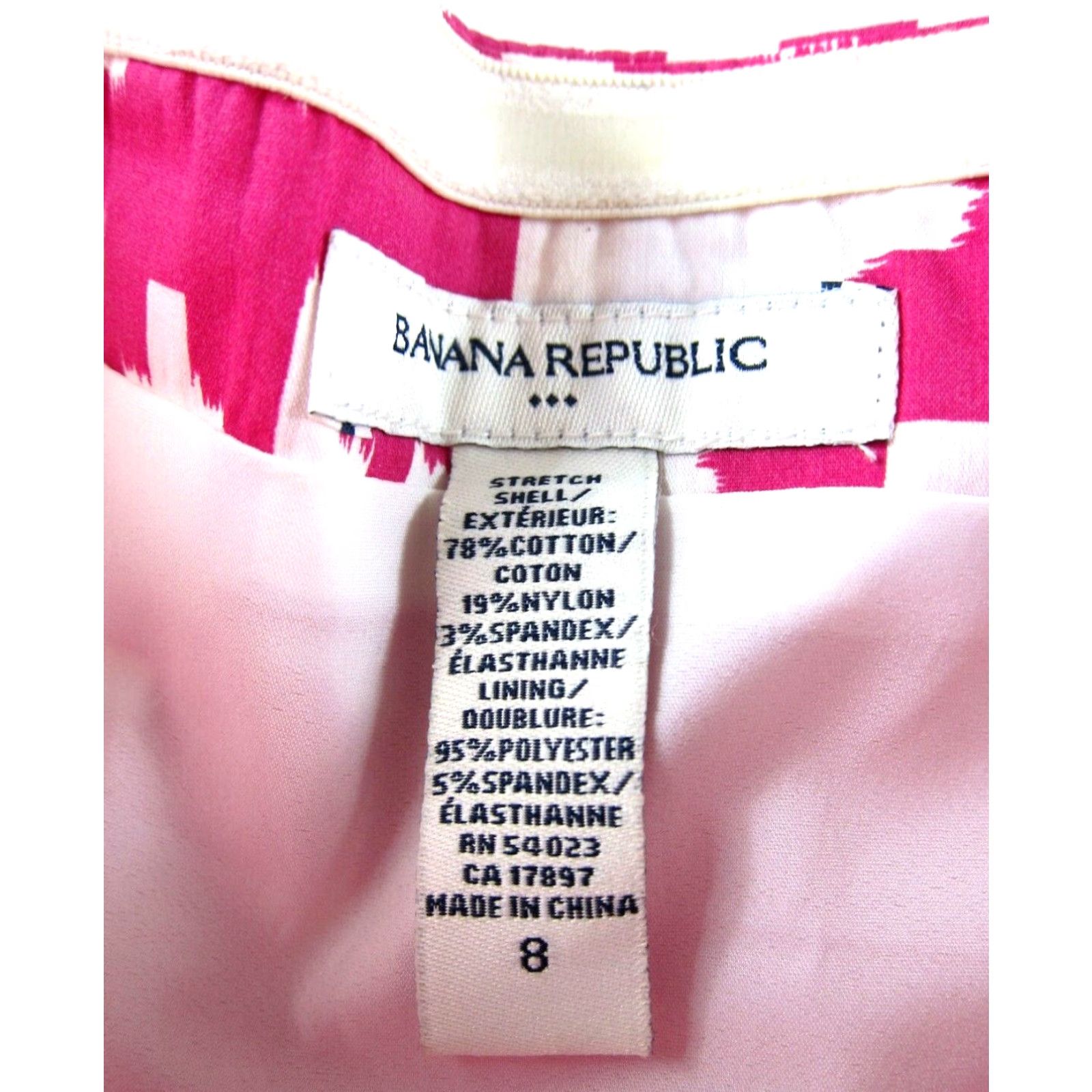 Banana Republic Banana Republic Pink White Cotton Stretch Tiered Strapless Sheath Dress 8 Size M / US 6-8 / IT 42-44 - 3 Thumbnail