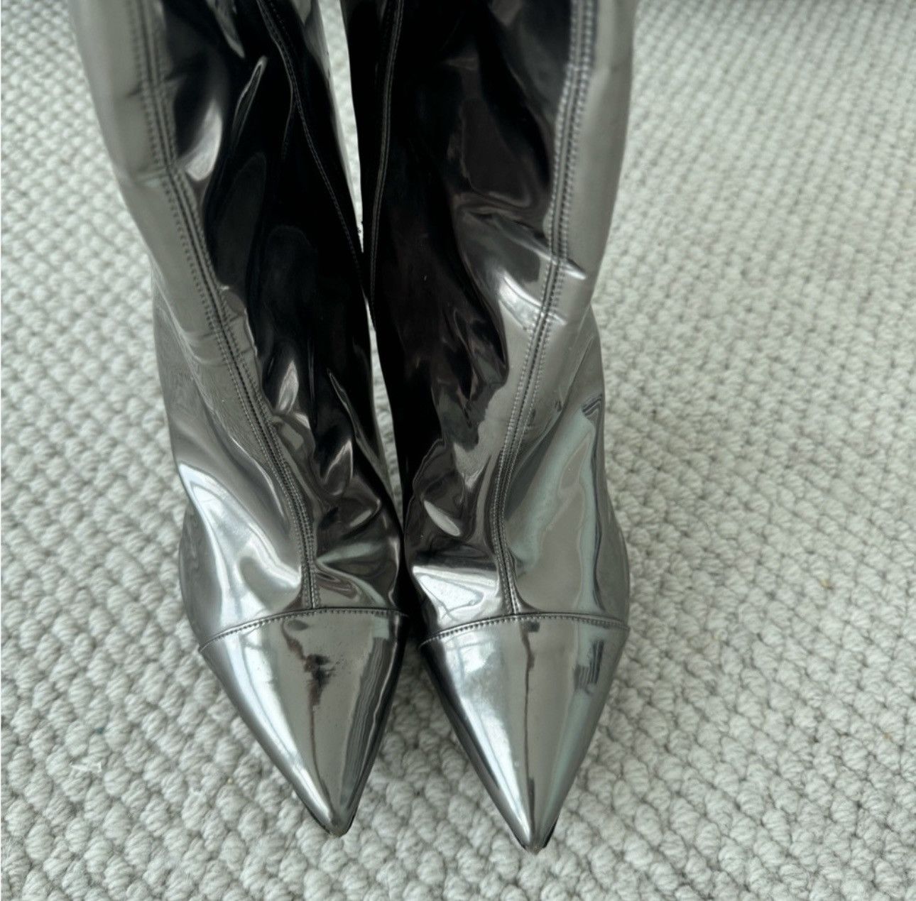 Alexandre Vauthier Alexandre Vauthier silver metallic boots Size US 10 / IT 40 - 6 Thumbnail
