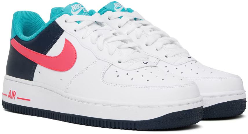 Nike Nike White & Blue Air Force 1 '07 Sneakers Size US 11.5 / EU 44-45 - 1 Thumbnail