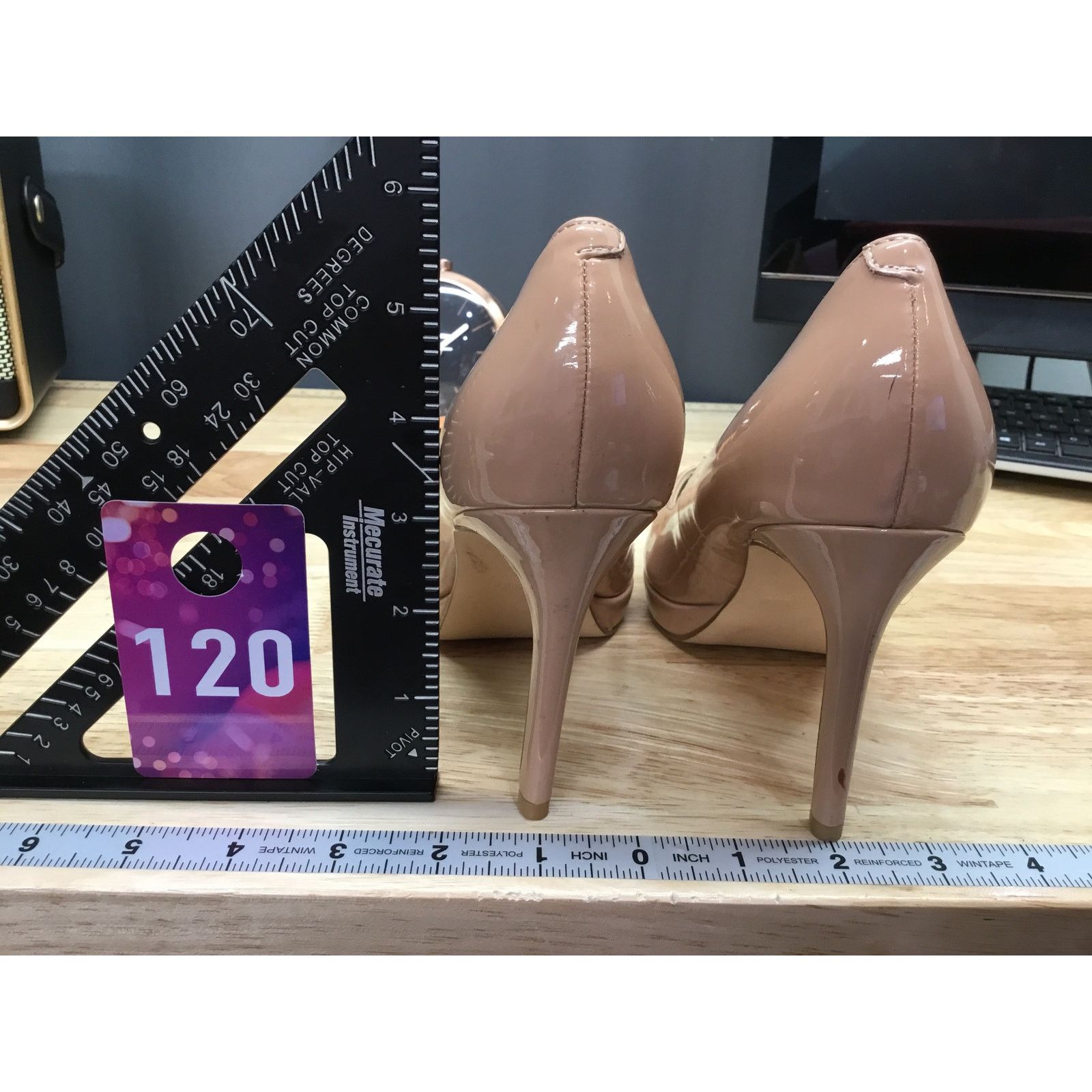 Nine West Nine West Shelbe 3 Women's 6 Nude Patent Stiletto Heel Pumps Size US 6 / IT 36 - 3 Thumbnail