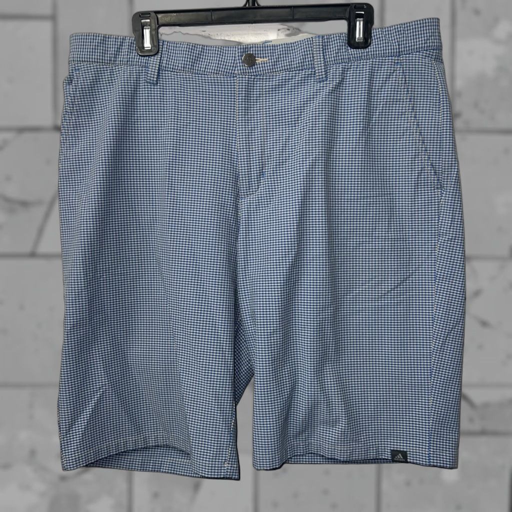 Adidas Adidas Blue Plaid Golf Shorts Mens Size 38 Regular Chino Pattern 90s? Size US 38 / EU 54 - 1 Thumbnail