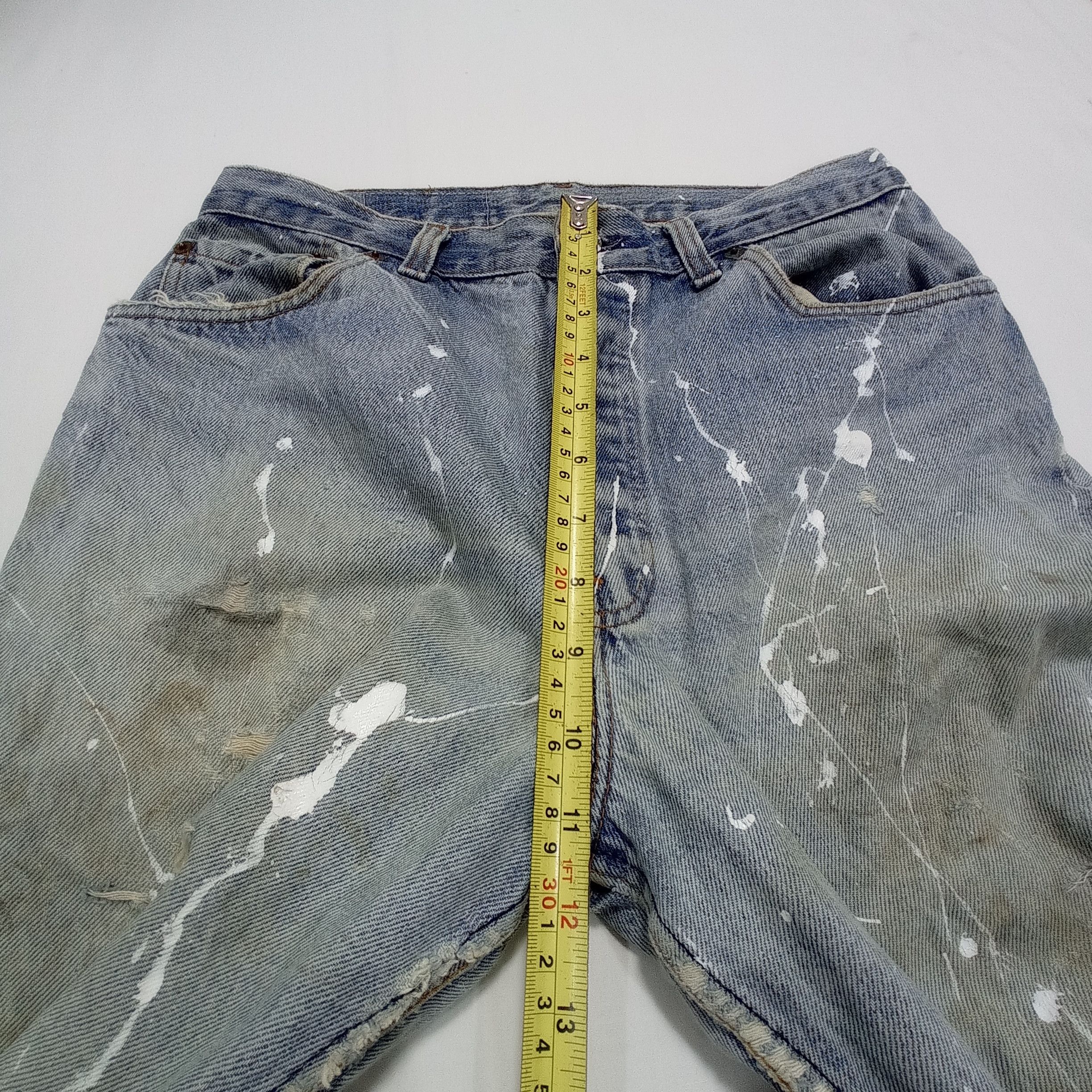 Levi's Vintage Levi's 501 Paint Splatter Distressed Jeans Pants Size US 29 - 22 Thumbnail