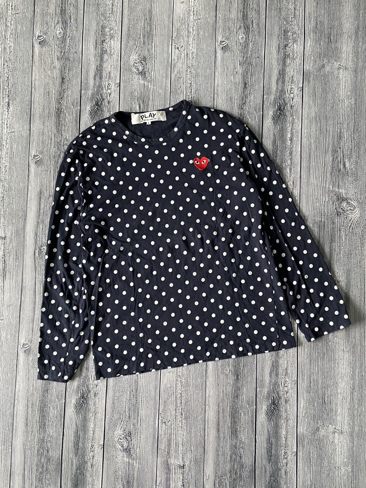 Vintage COMME DES GARCONS PLAY Dotted Long sleeve T shirt Grailed