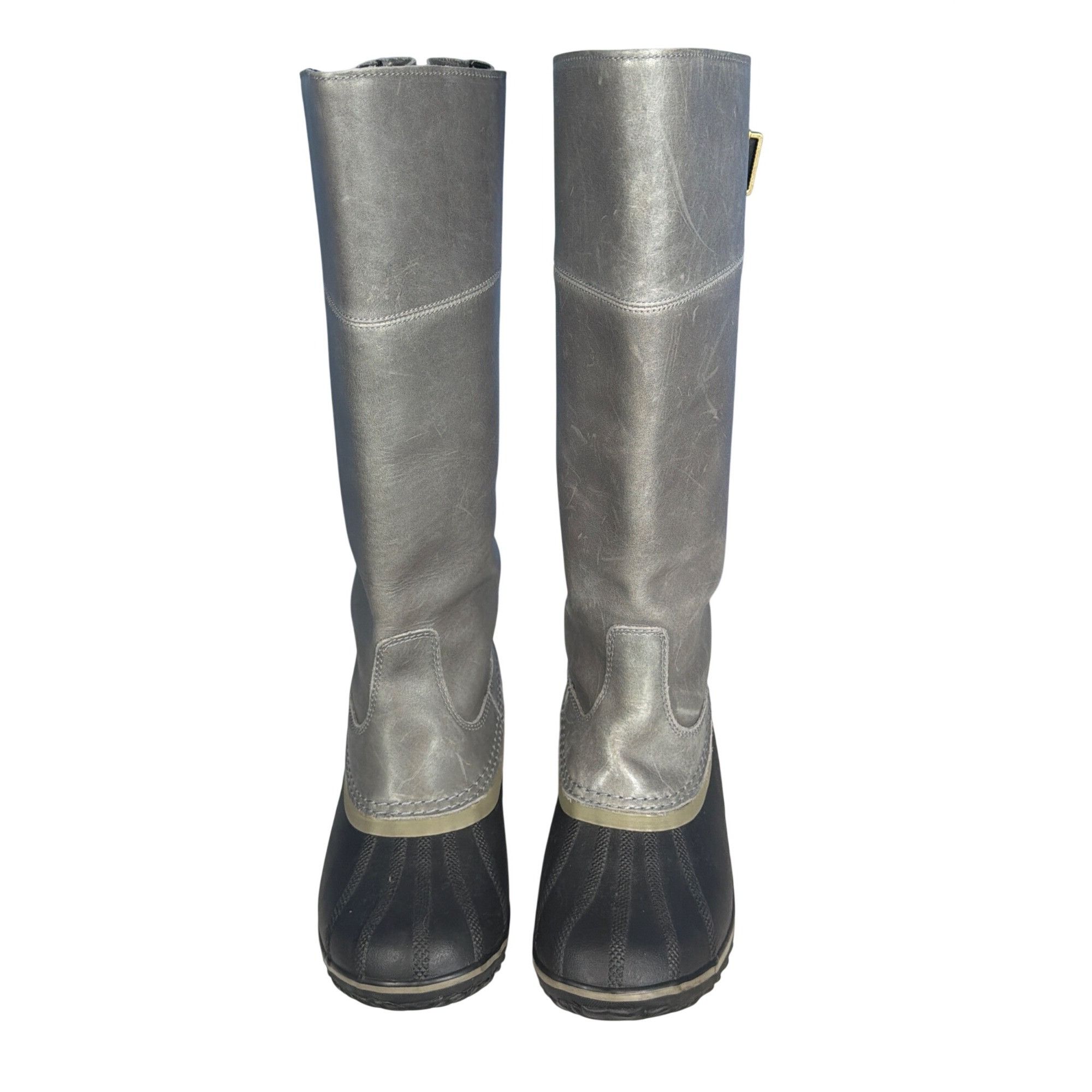 SOREL New Sorel Slimpack Riding Tall II Gray Leather Snow Boot Siz Size US 10 / IT 40 - 11 Thumbnail