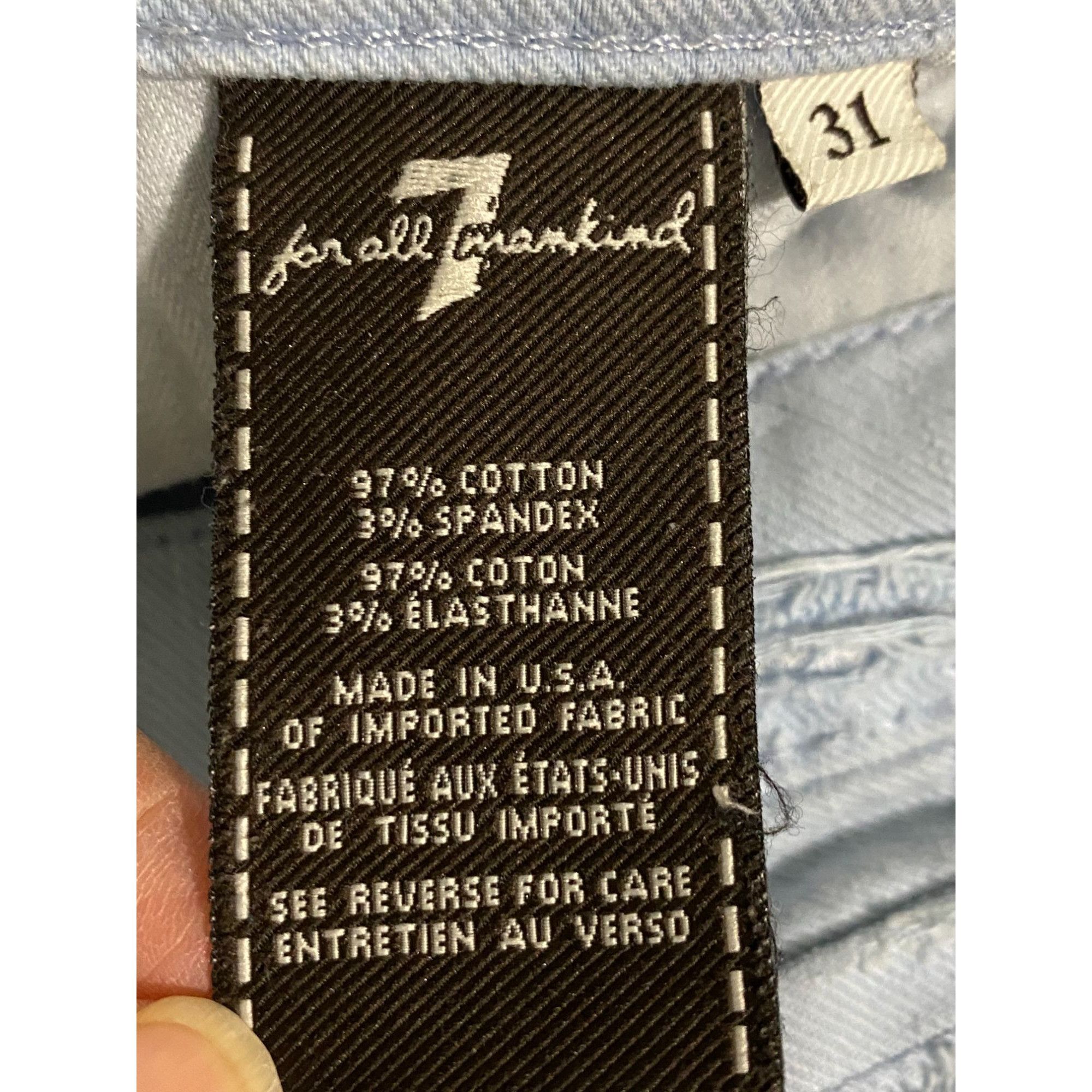 Other Seven for All Mankind Slim Tapered Denim Jeans Blue 32x28 Wo Size 32" / US 10 / IT 46 - 3 Thumbnail