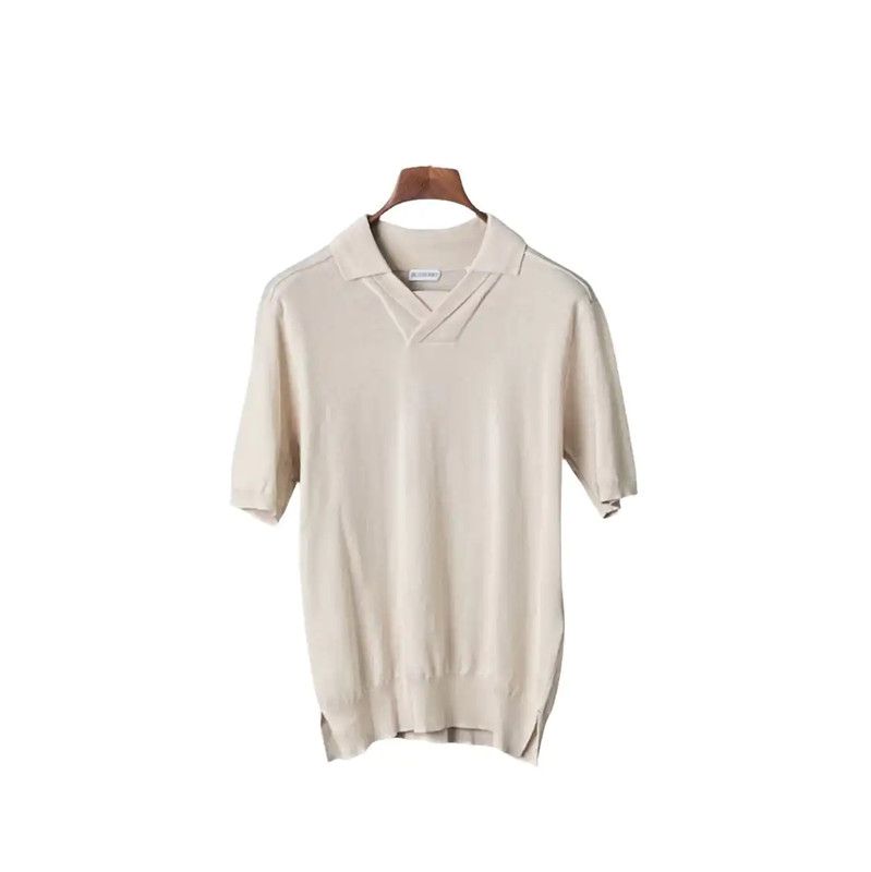 Burberry Summer White Wool Short Sleeve Polo