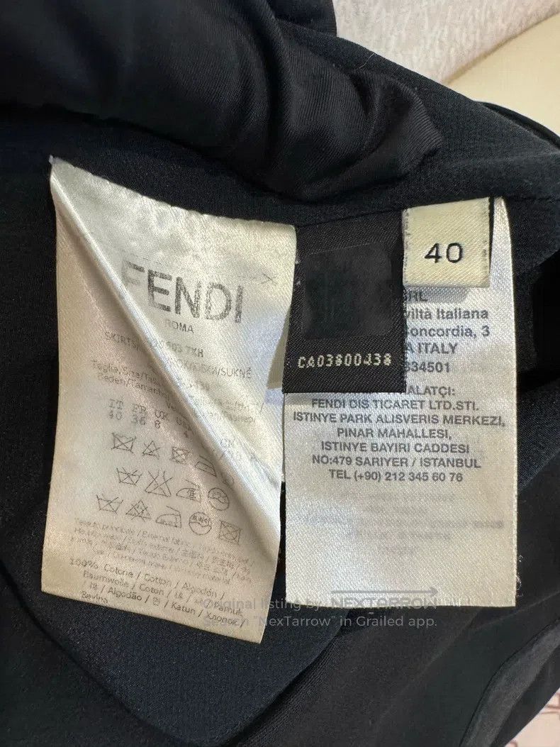 Fendi Fendi Silk High-waist Short Skirt Size 26" / US 2 / IT 38 - 4 Thumbnail