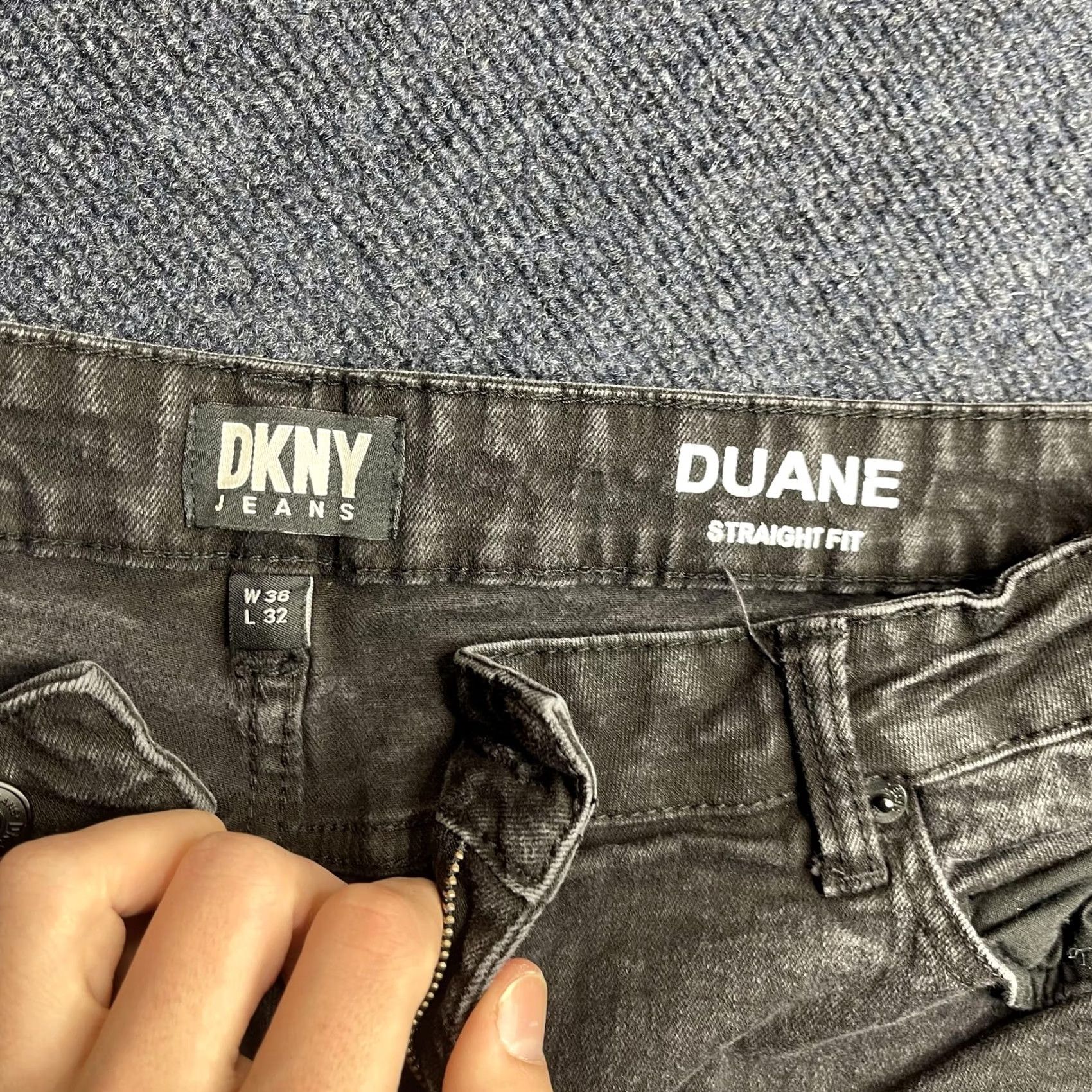 DKNY DKNY Jeans Duane Straight Fit Jeans 38x32 Gray Stretch Denim Pants Mens Regular 38 Waist 32 Inseam Cotton Blend Pockets Zip Fly Dasign DKNY Jeans Size US 38 / EU 54 - 4 Thumbnail