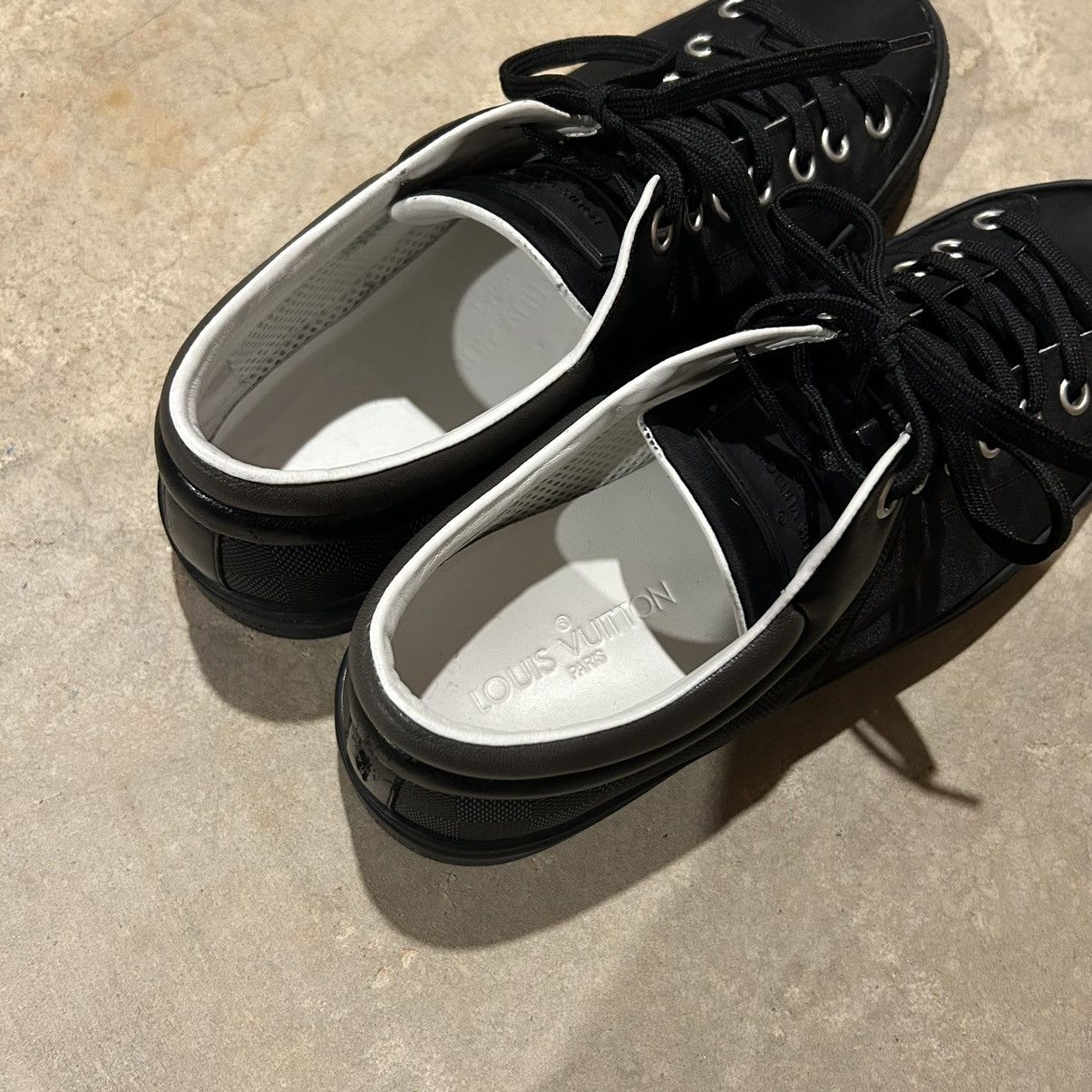 Designer × Louis Vuitton Louis Vuitton Nylon Graphite Damier Leather Sneakers US 8.5 Size US 8.5 / EU 41-42 - 14 Thumbnail