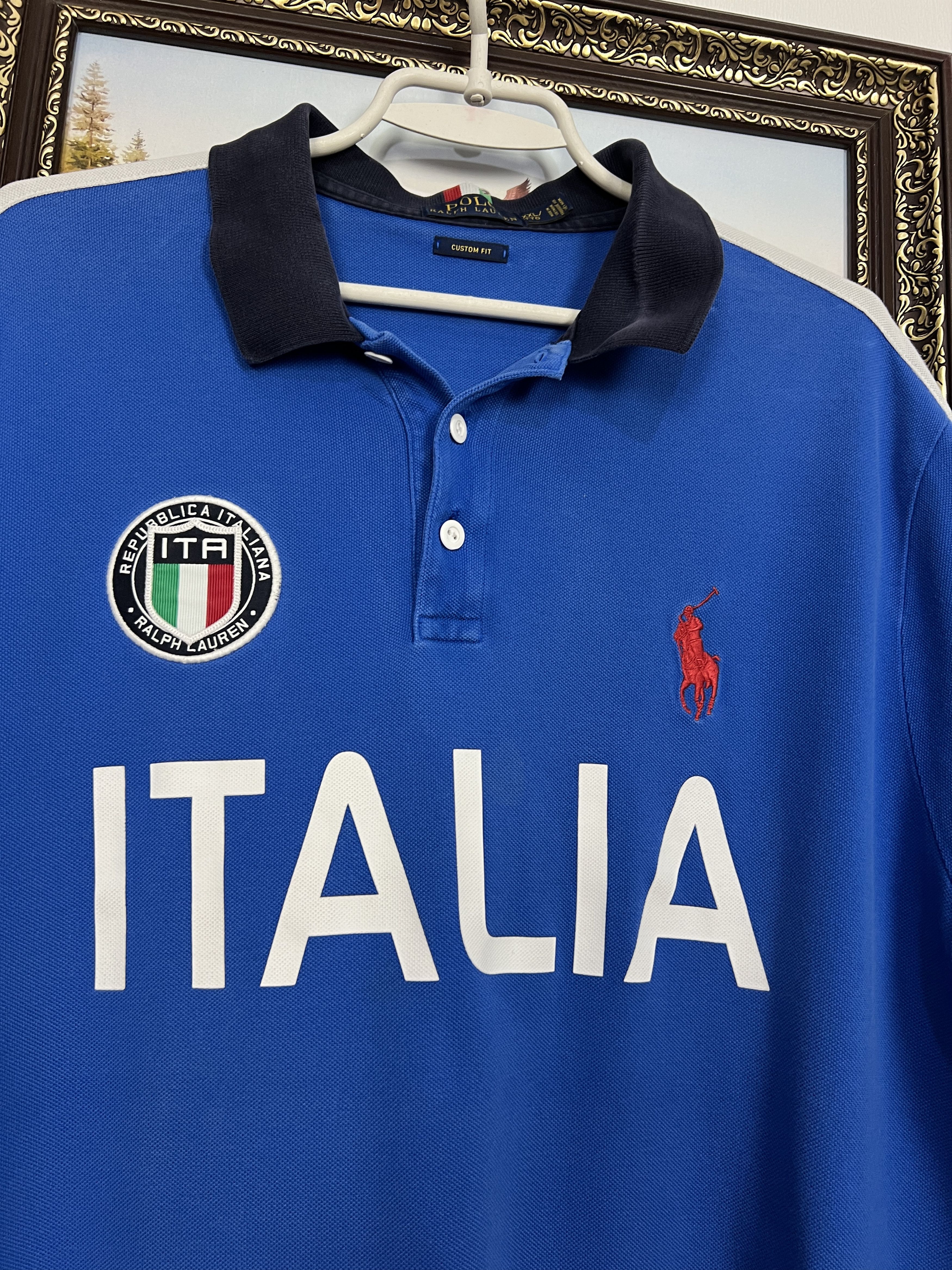 Polo Ralph Lauren Italy Italia Big Pony Rare Chief Keef Blue Shirt Jersey Size US XXL / EU 58 / 5 - 3 Thumbnail