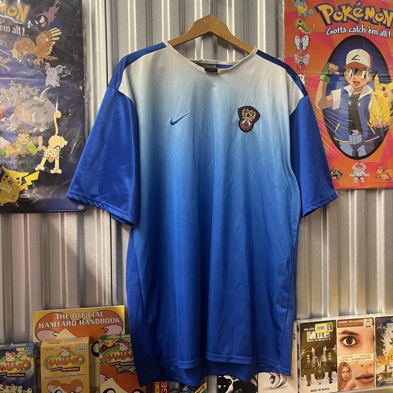 Nike VTG Y2K 02-04 Nike Home Russia Football Soccer Blue Jersey Size US XL / EU 56 / 4 - 2 Thumbnail