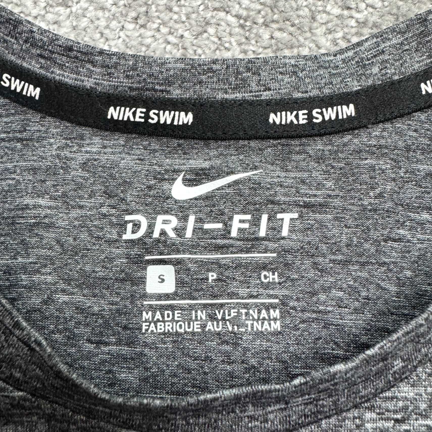 Nike Nike Dri-Fit Mens T-Shirt Shirt S Heather Gray UPF 40 Sun Protection Rash Guard Sports Aquatic Athletic Activewear Size US S / EU 44-46 / 1 - 4 Thumbnail