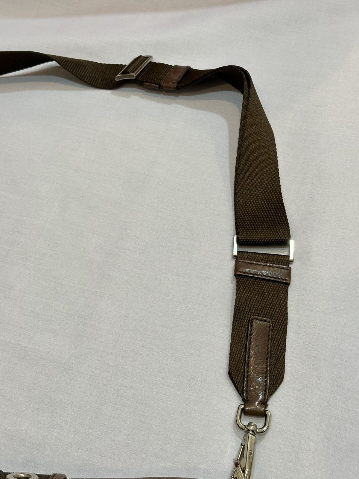 Prada Prada Tessuto and Leather Buckle Flap Shoulder Bag. Size ONE SIZE - 6 Thumbnail
