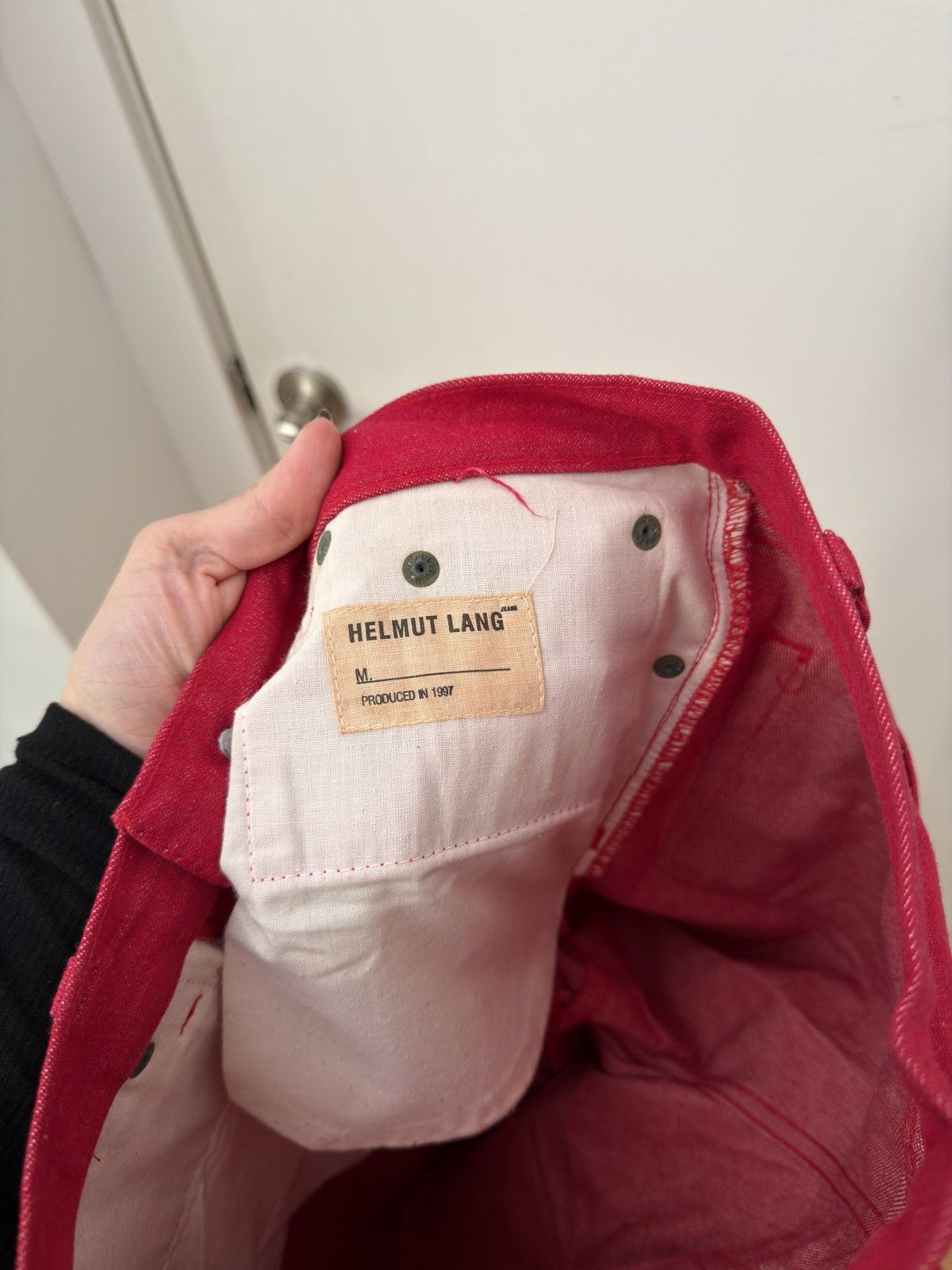 Helmut Lang AW97 Fuschia Sheer-Overlay Jeans Size US 29 - 6 Thumbnail
