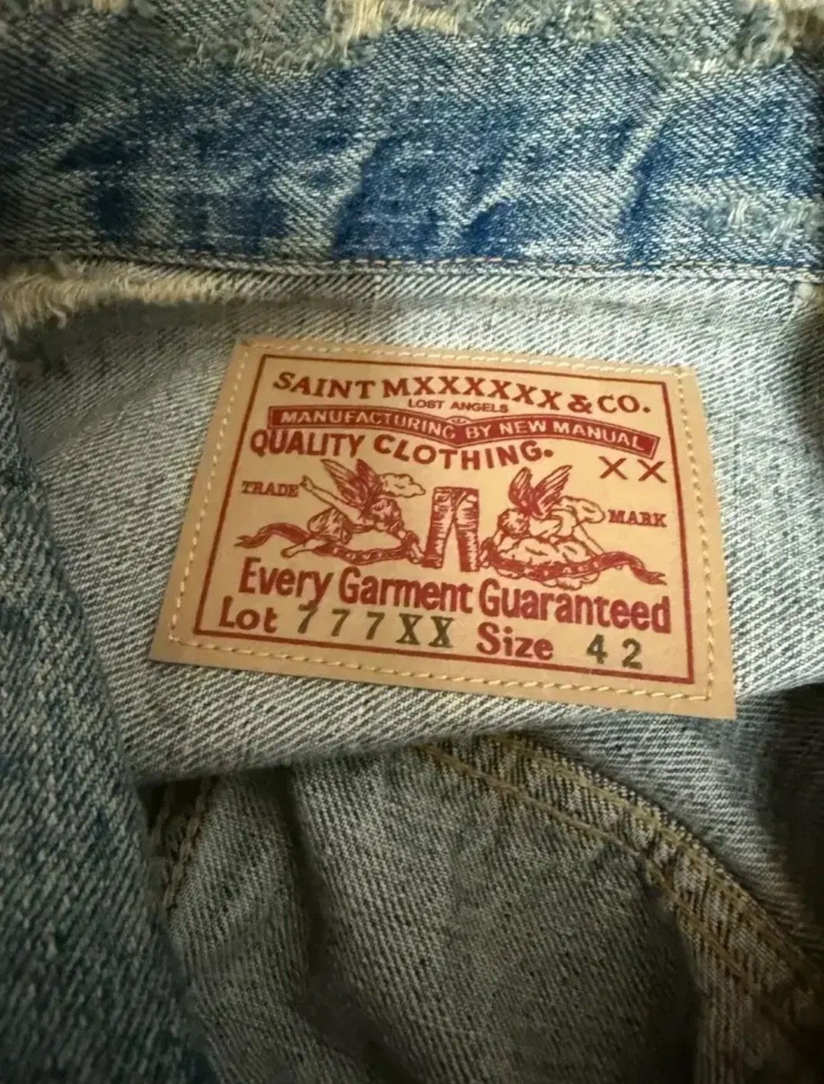 Saint Michael Saint Michael X berberjin Distressed Denim Jacket Size US XL / EU 56 / 4 - 5 Thumbnail