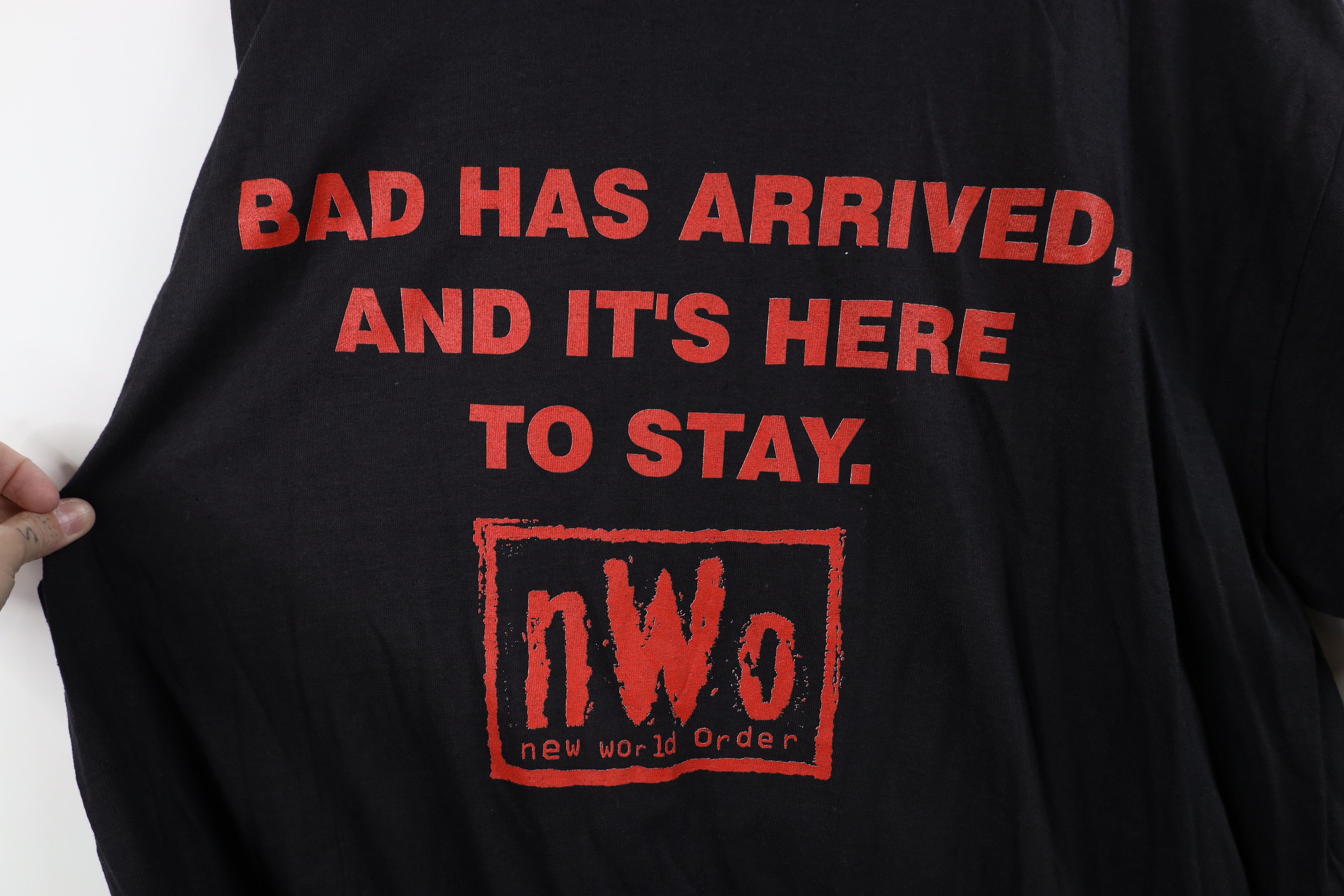Vintage Vintage 90s New World Order NWO Double Wrestling T-Shirt Size US XL / EU 56 / 4 - 10 Thumbnail