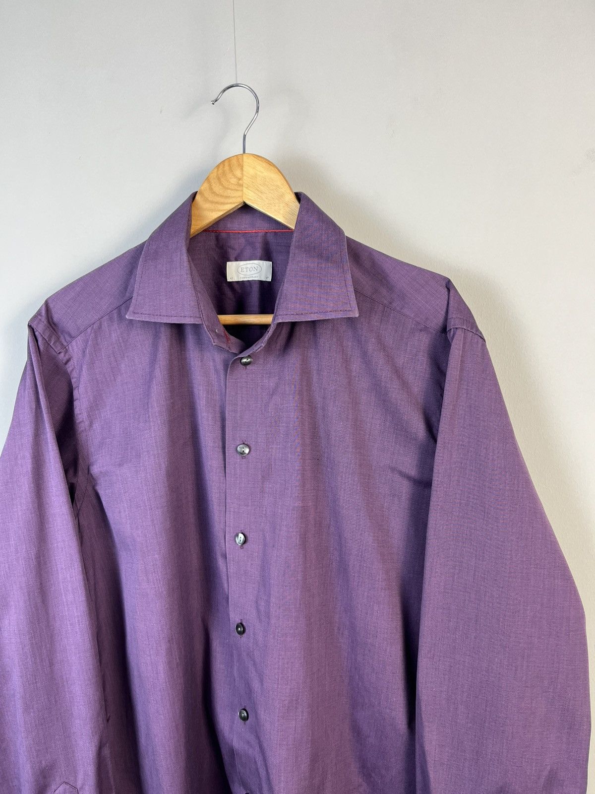 Eton Eton Luxury Classic Basic Cotton Long Sleeve Shirt Size US XL / EU 56 / 4 - 3 Thumbnail