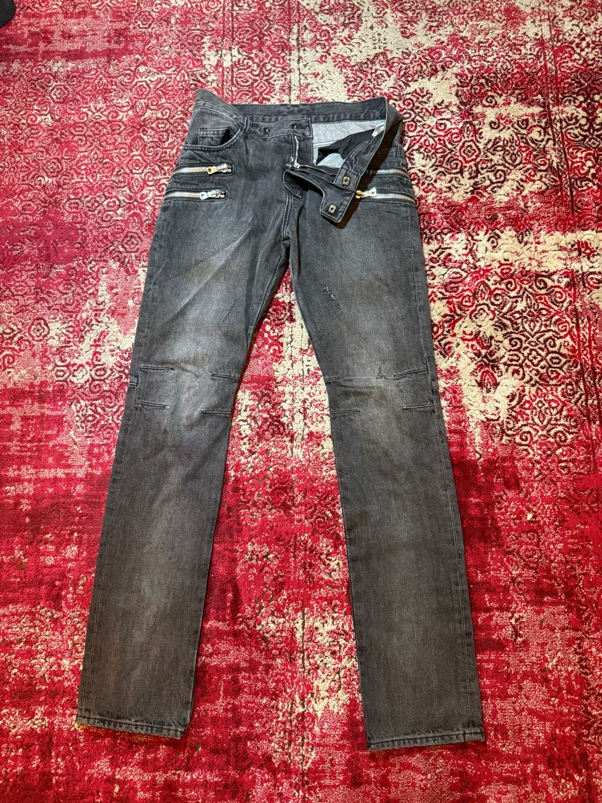 Balmain Balmin Double zipped jeans * Decarin era* Size US 30 / EU 46 - 2 Thumbnail