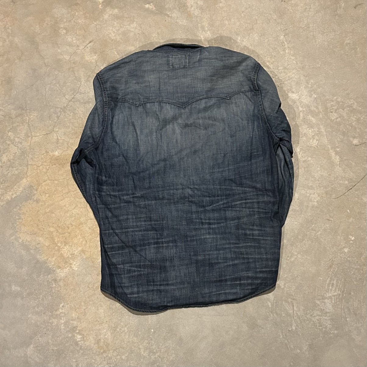 True Religion × Vintage Crazy Vintage Y2K True Religion Faded Pearl Snap Shirt Size US XXL / EU 58 / 5 - 6 Thumbnail