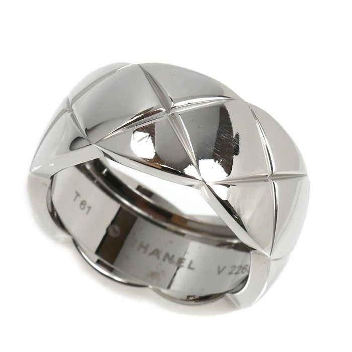 Chanel Chanel Chanel Coco Crush Au750 White Gold Ring Size 21 Precious Metal Ring J10573 DUTY FREE for USA Size ONE SIZE - 1 Thumbnail