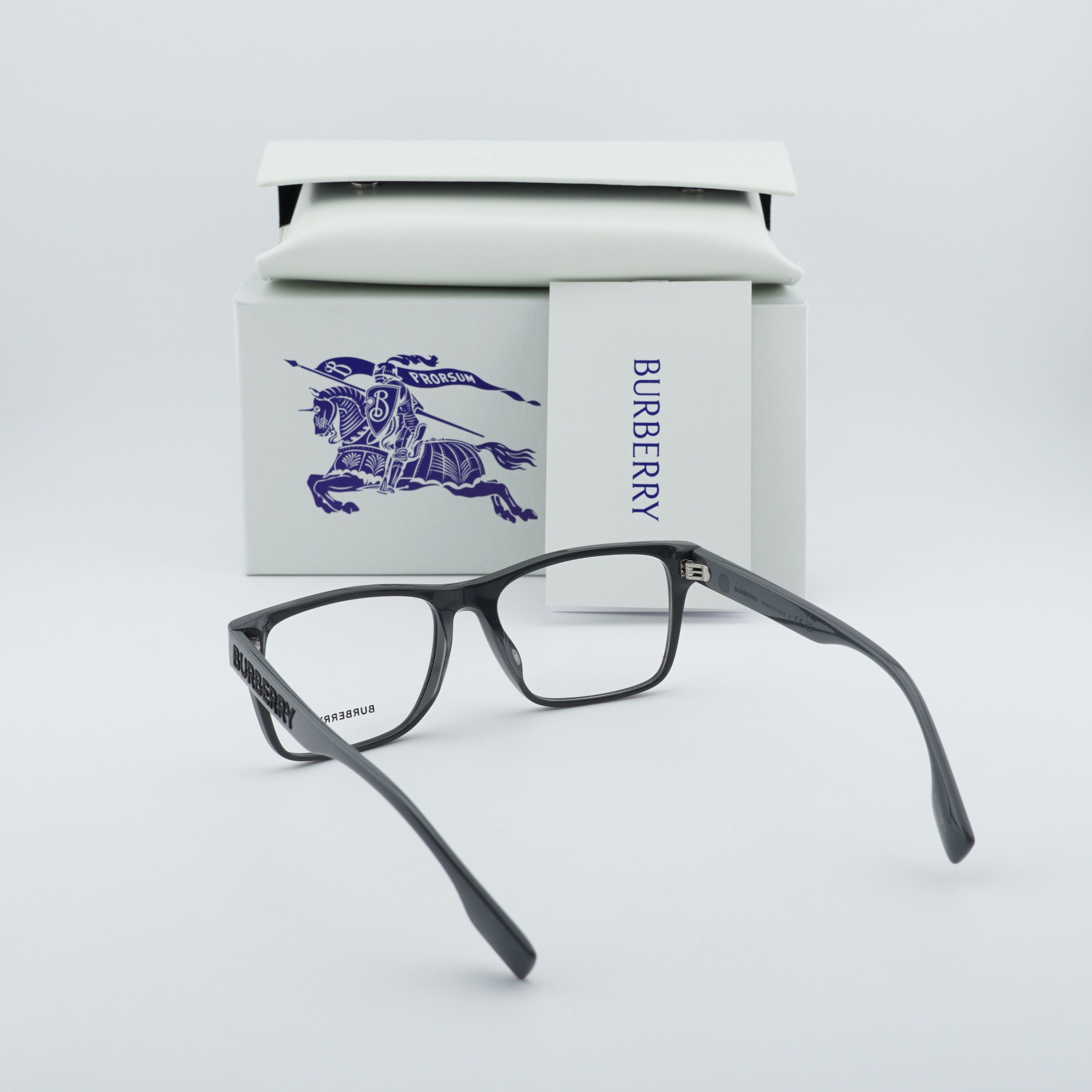 Burberry Burberry BE2393D 4185 Men Eyeglasses Grey 55mm Rectangle Size ONE SIZE - 4 Thumbnail