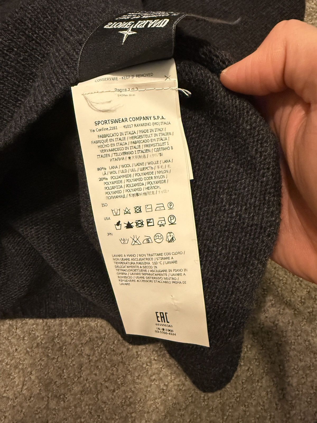 Stone Island STONE ISLAND Logo-Appliquéd Wool-Blend Sweater M Size US M / EU 48-50 / 2 - 6 Thumbnail