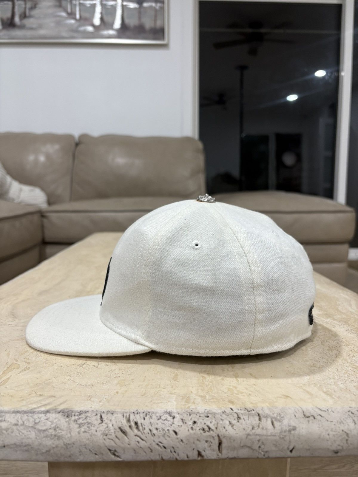 Chrome Hearts Chrome Hearts White CH Baseball Hat Size ONE SIZE - 2 Thumbnail