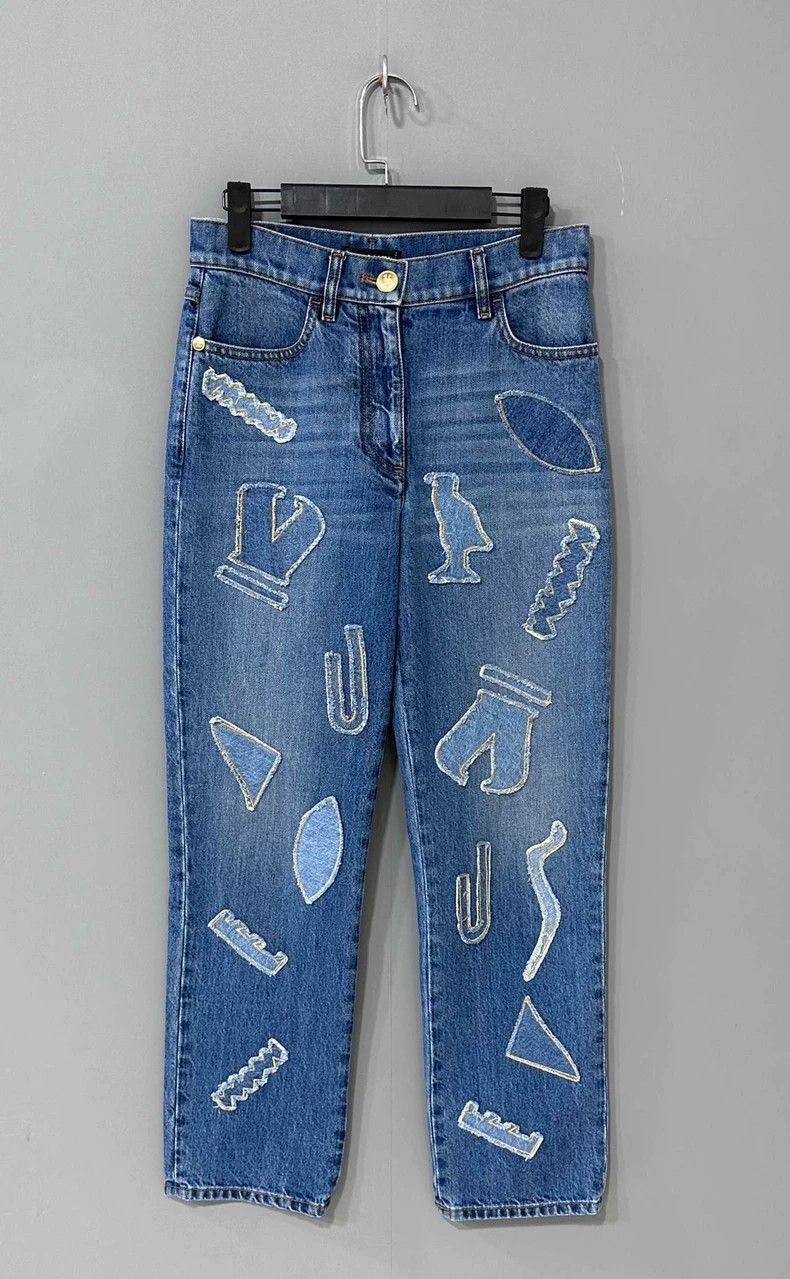 Chanel Chanel Egyptian series patched jeans 2504-Nextarrow Size 42" / US 20 - 1 Thumbnail