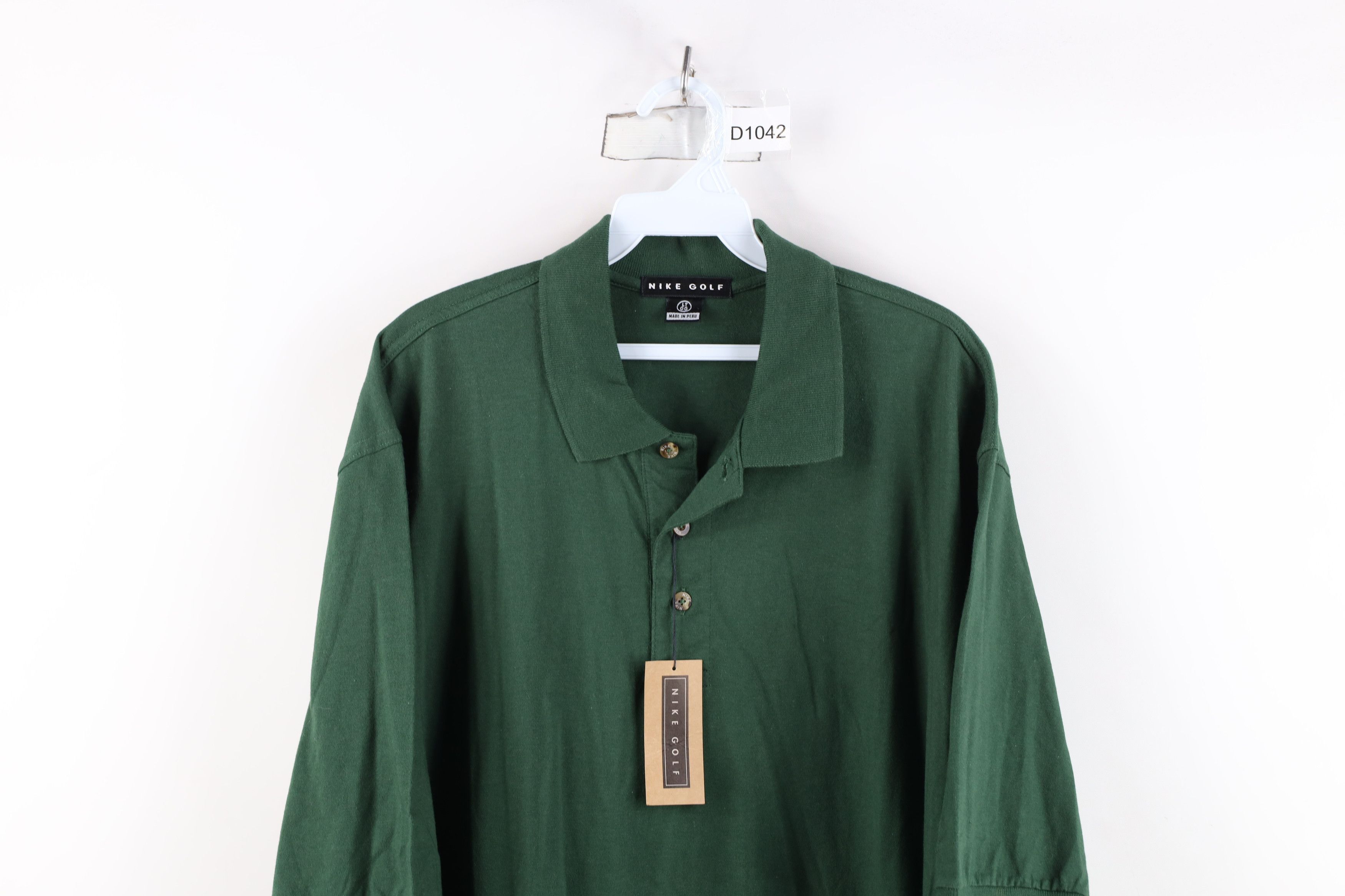 Nike × Vintage Deadstock Vintage 90s Nike Golf Collared Polo Shirt Green Size US L / EU 52-54 / 3 - 2 Thumbnail