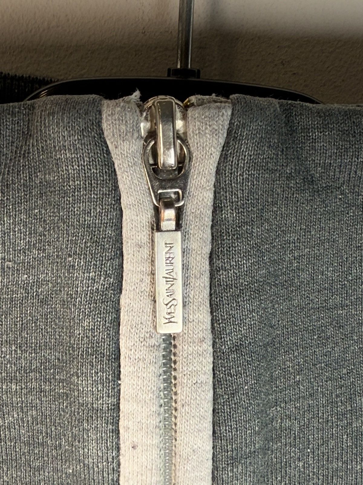 Yves Saint Laurent 90s YSL Sweatshirt 1/4 Quarter Zip Grey Sweater Vintage Size US L / EU 52-54 / 3 - 5 Thumbnail
