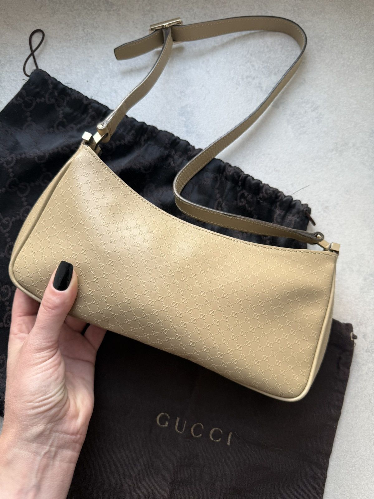 Gucci Tom Ford for Gucci Baguette Bag in GG Embossed Leather Size ONE SIZE - 1 Thumbnail