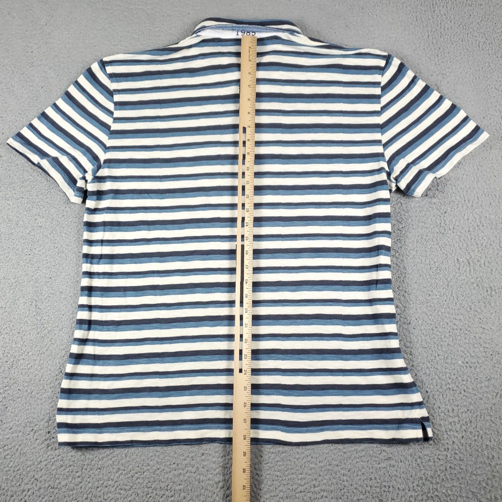 Tommy Hilfiger Tommy Hilfiger Shirt Mens XL Blue Striped Polo Cotton Logo Button Front Classic Preppy Mens Size US XL / EU 56 / 4 - 5 Thumbnail