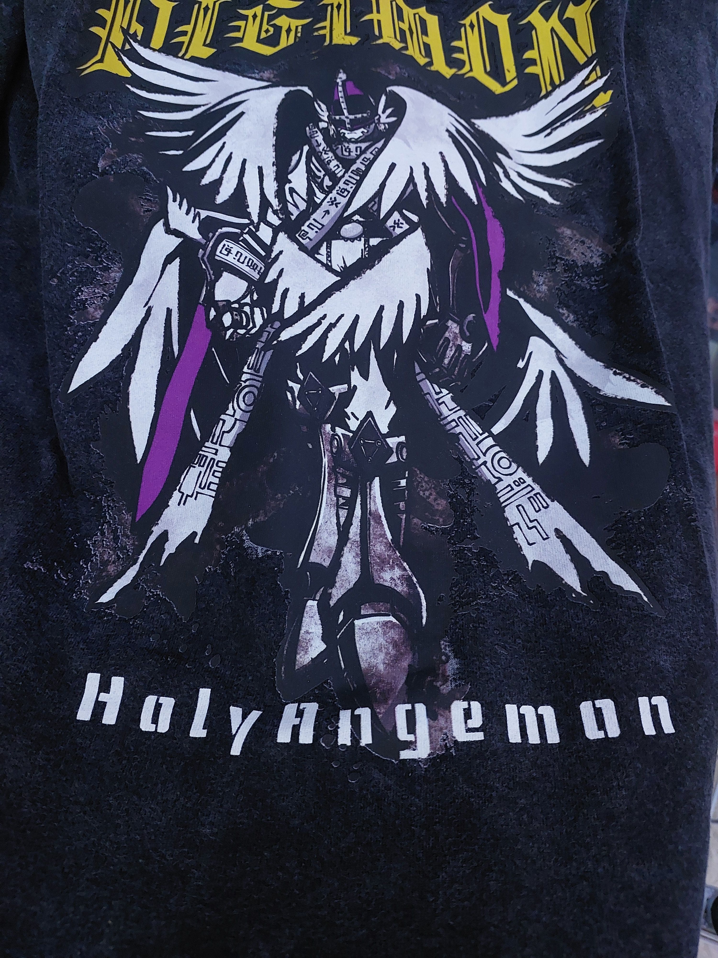 Vintage DIGIMON ADVENTURE ANIME HOLYANGEMON T-SHIRT Size US L / EU 52-54 / 3 - 4 Thumbnail