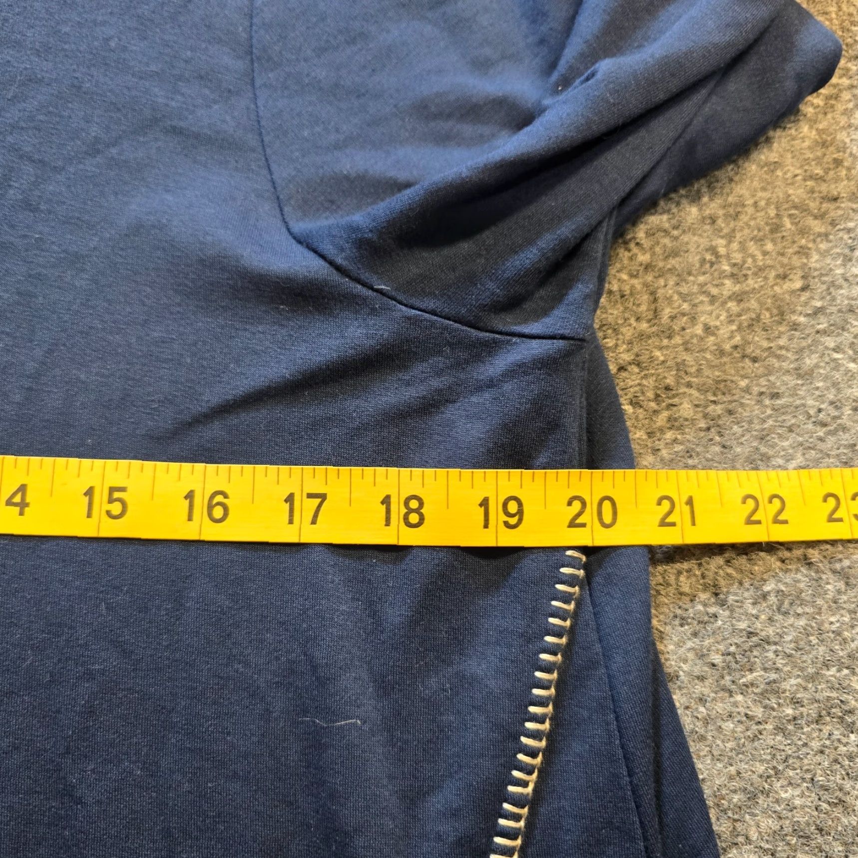 J. Jill J Jill Top Womens Medium Blue Tranquility Fleece Casual Sweatshirt Embroidery Shirt Pullover Womens M Blue Embroidered Classic Fall Winter Spring - Size M / US 6-8 / IT 42-44 - 5 Thumbnail