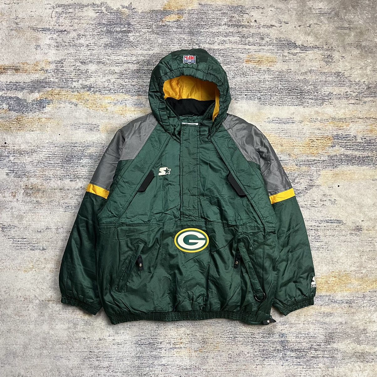 Green Bay Starter Pro Line store Quilted Hooded Jacket Medium Vintage