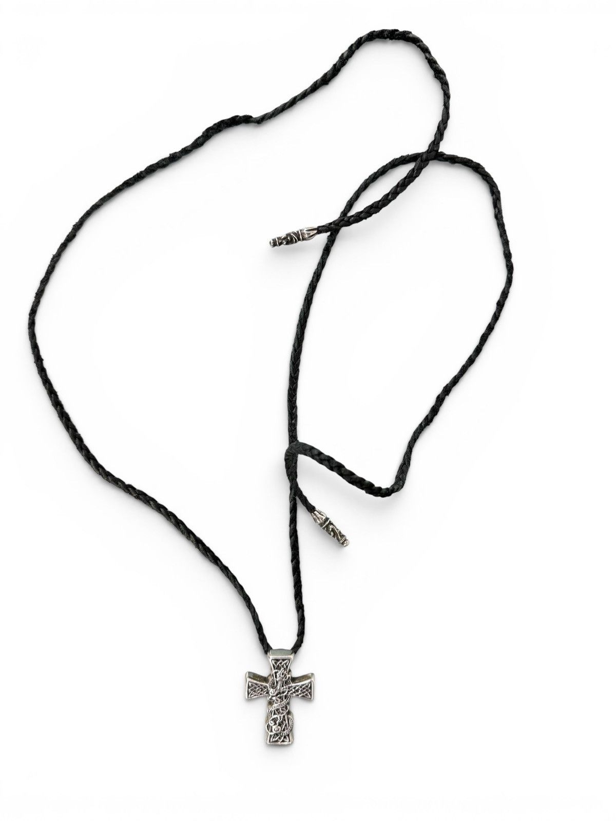 Chrome Hearts Chrome Hearts Celtic Cross Pendant with Leather Braided Rope Size ONE SIZE - 4 Thumbnail