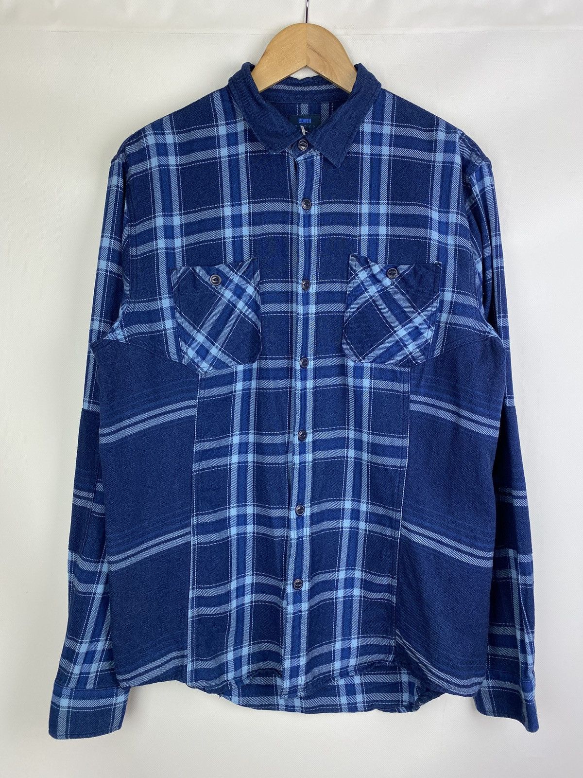 Edwin Edwin Indigo men’s long sleeve checked merge shirt size M Size US M / EU 48-50 / 2 - 1 Thumbnail