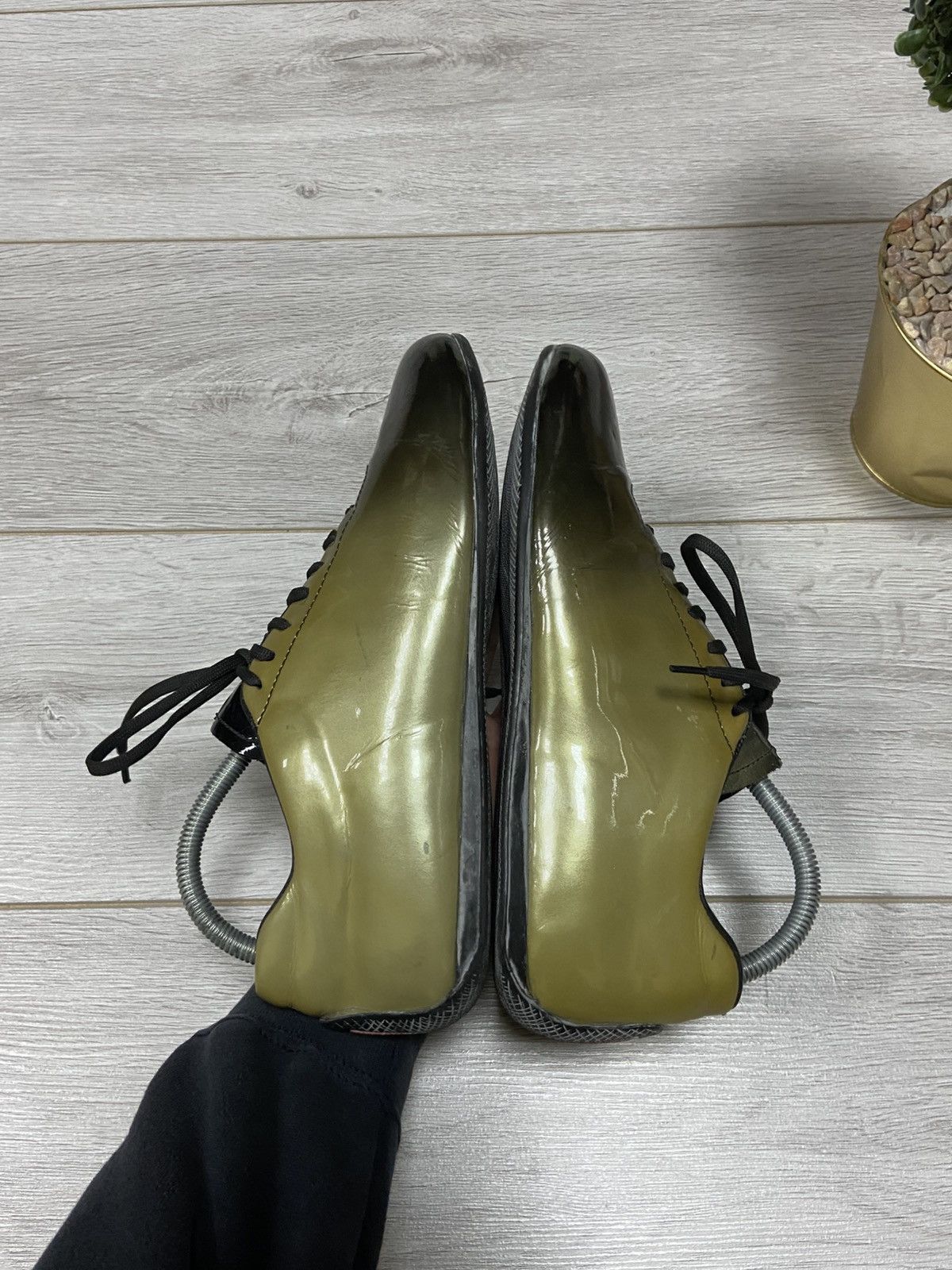 Prada Prada RARE red tab vintage lacquered sneakers logo Size US 7 / EU 40 - 12 Thumbnail