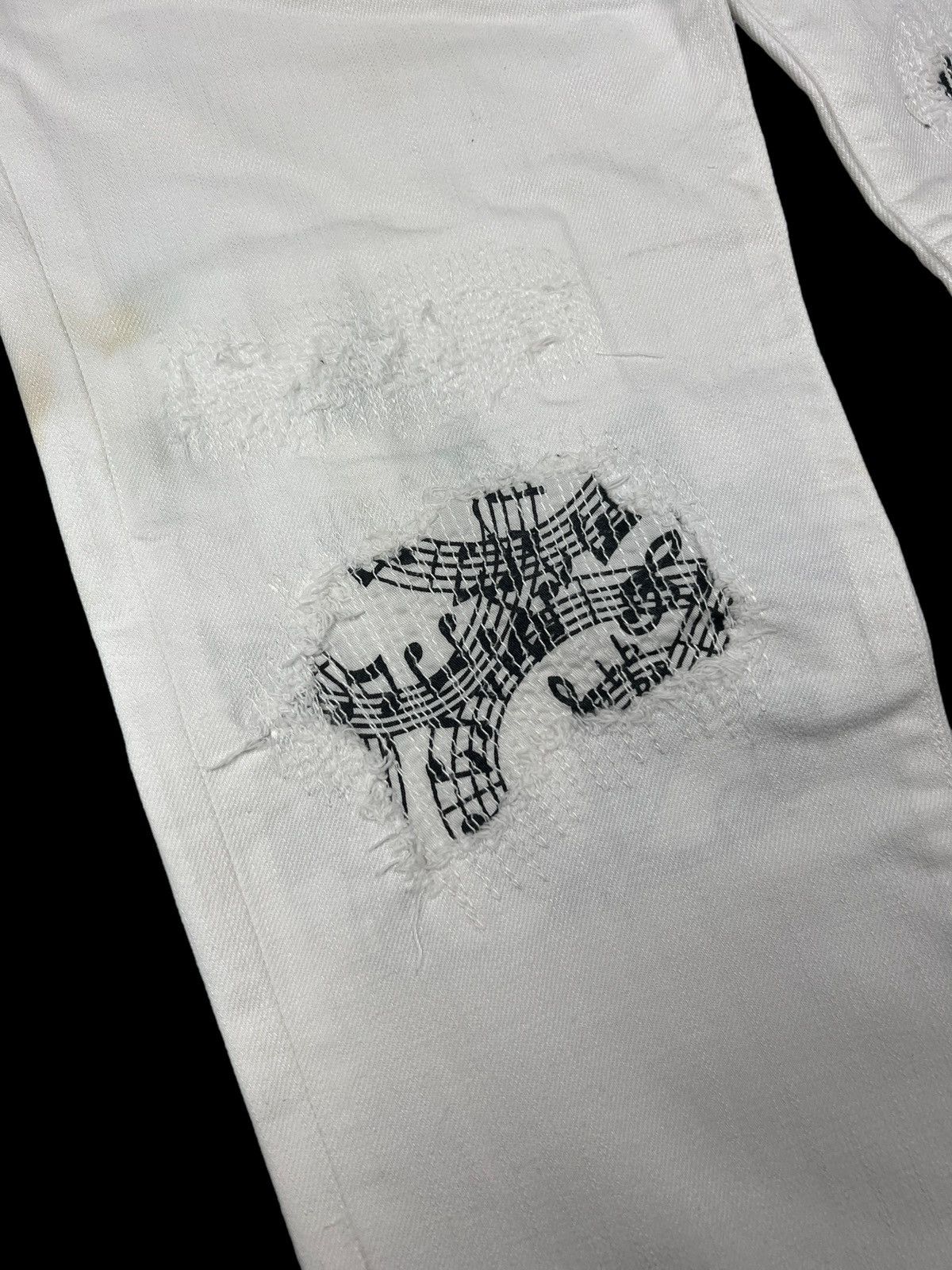 Number (N)ine Number (N)ine Music Note Distressed Denim Size US 32 / EU 48 - 5 Thumbnail