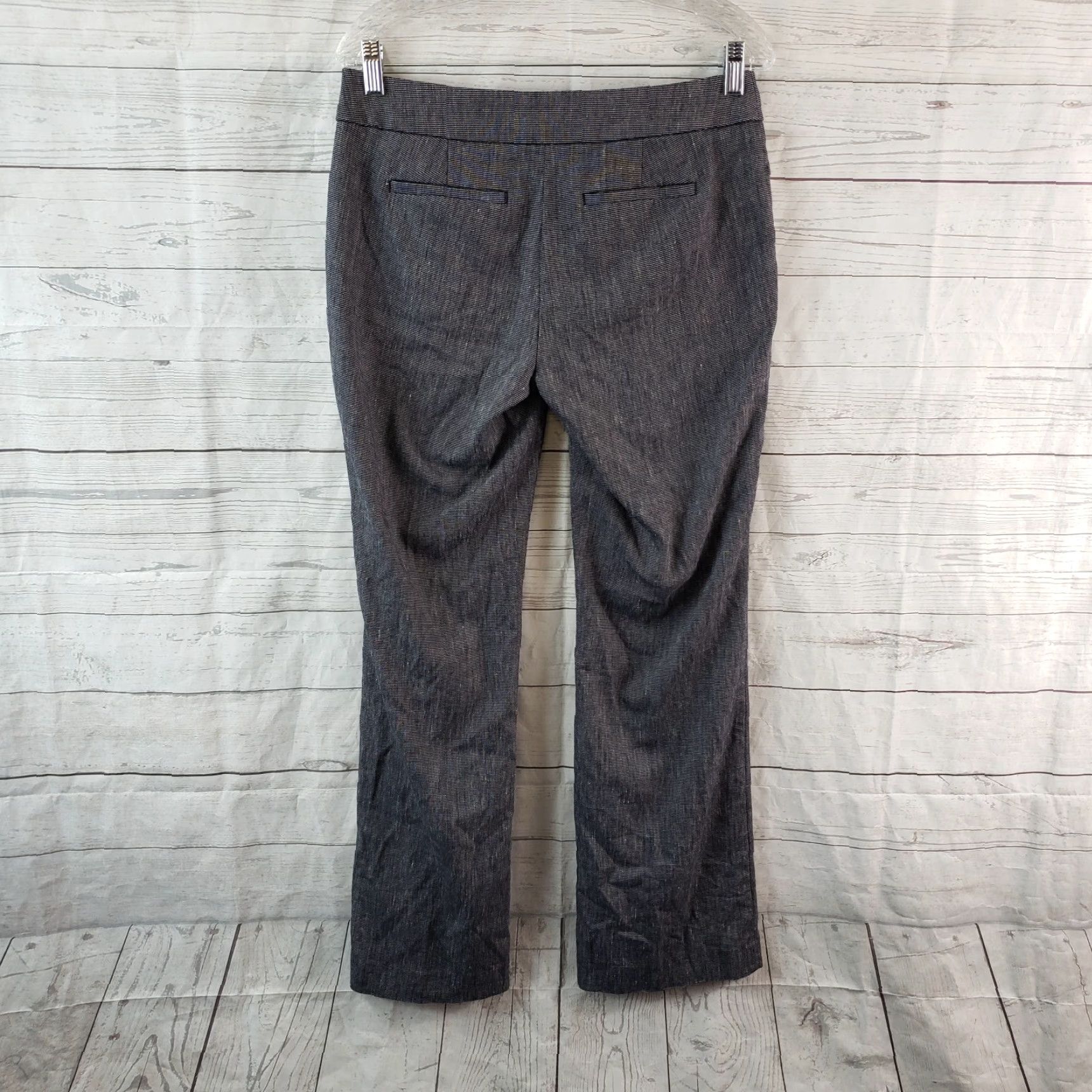 Ann Taylor Ann Taylor LOFT Womens Pants Sz 4 Blue Linen Blend Mid Rise Size 27" / US 4 / IT 40 - 3 Thumbnail