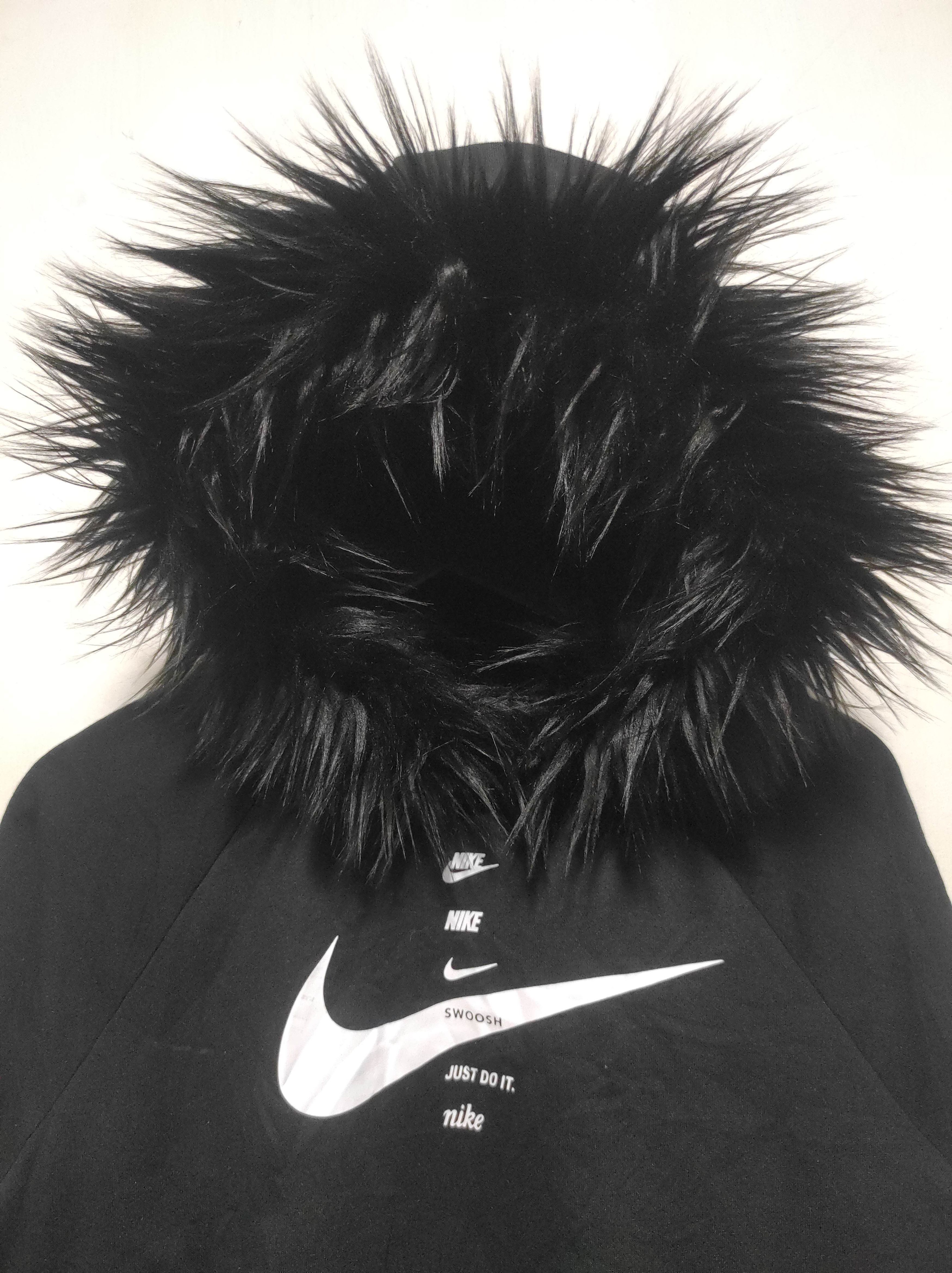 Nike Nike Swoosh Crop Fur Hoodie if6was9 LGB style Size M / US 6-8 / IT 42-44 - 3 Thumbnail