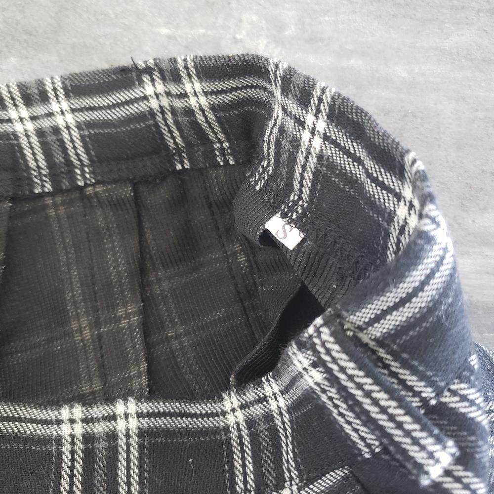 Designer Black White Plaid High Waisted Buckled Mini Size 28" / US 6 / IT 42 - 3 Thumbnail