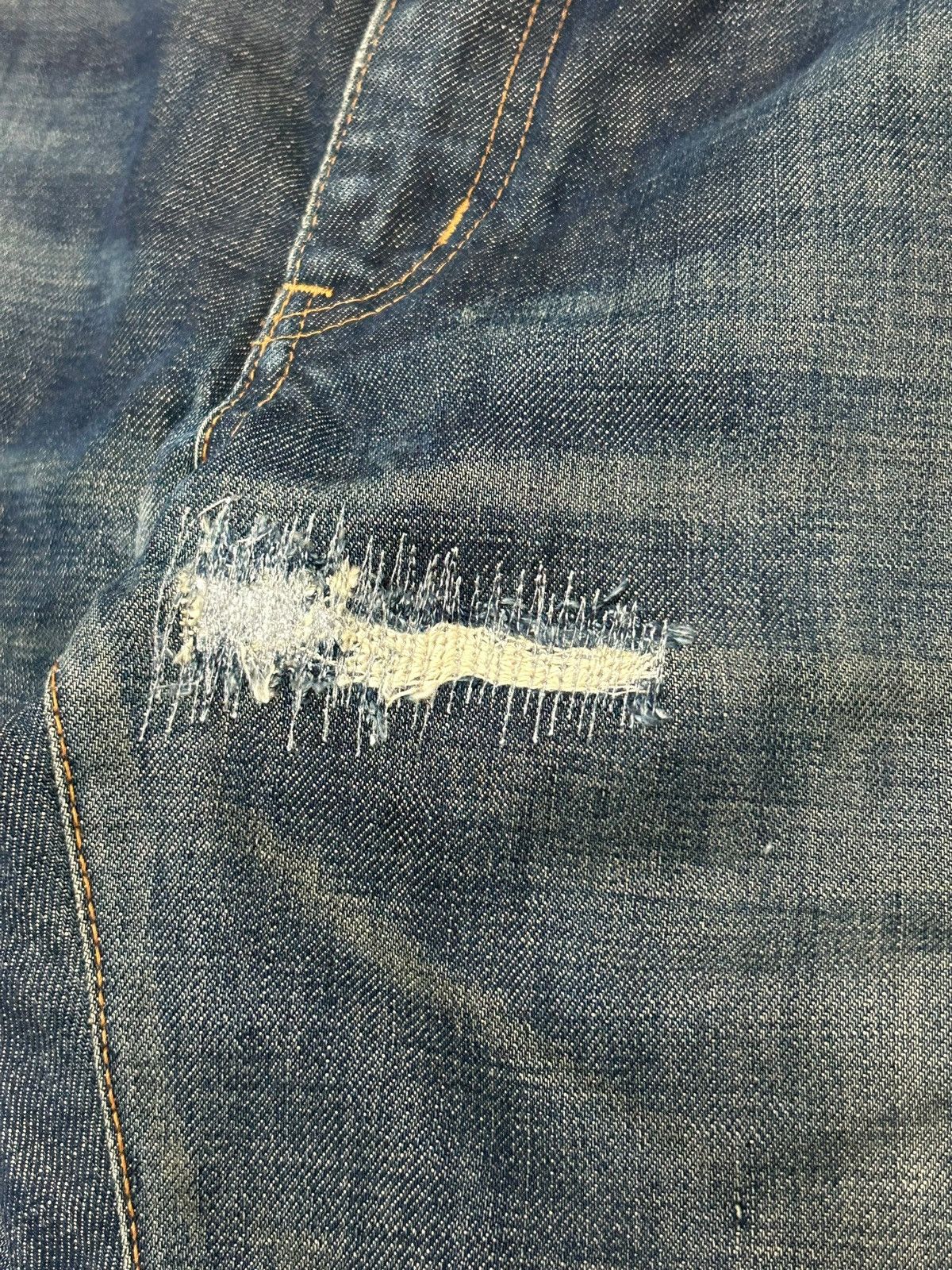 Edwin × Hysteric Glamour × Japanese Brand Vintage Edwin 800SX Flare Washed Ripped Texture Distressed Size US 29 - 10 Thumbnail