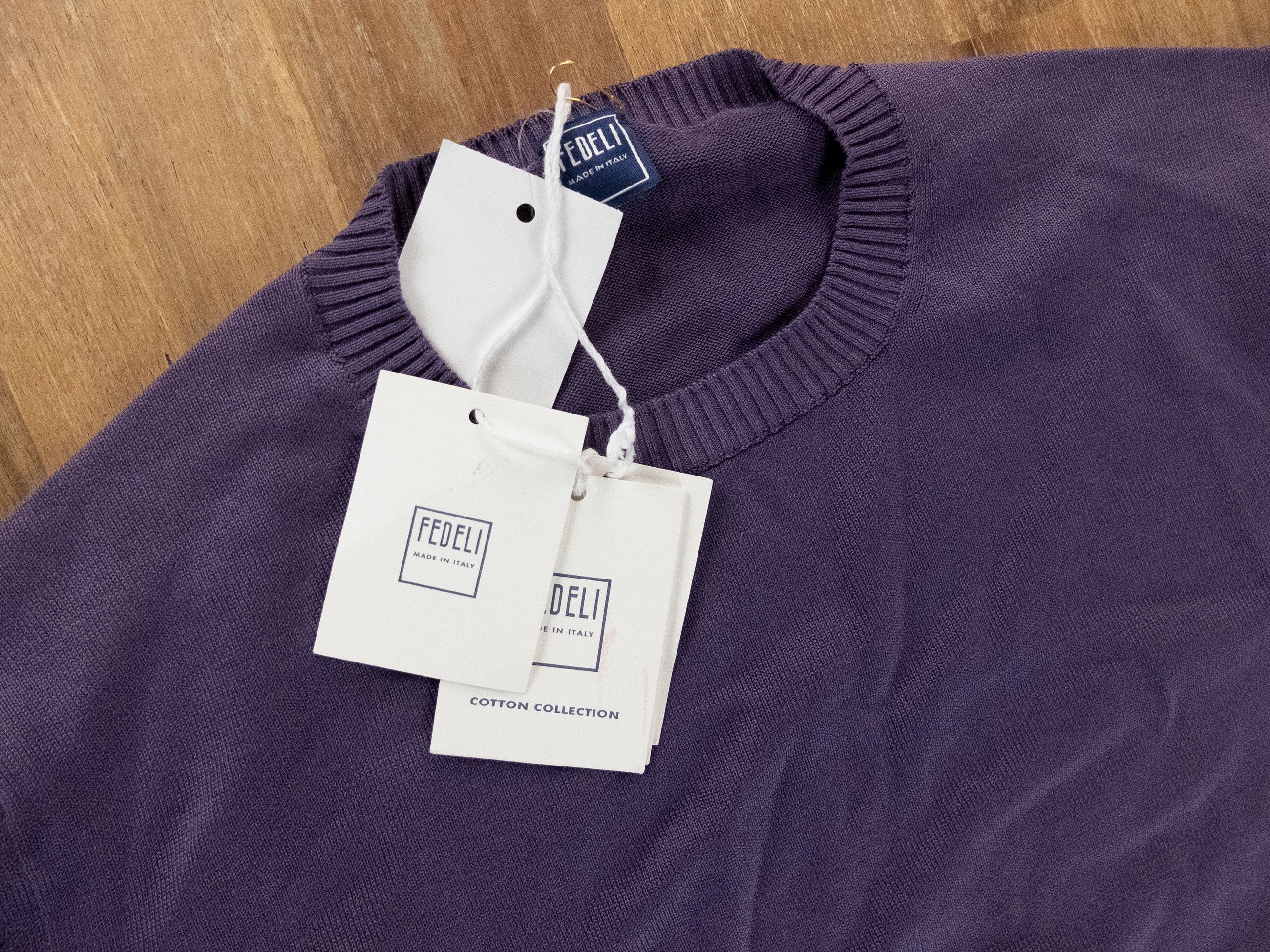 Fedeli FEDELI Italy purple knit cotton crewneck sweater XXL q Size US XXL / EU 58 / 5 - 2 Thumbnail