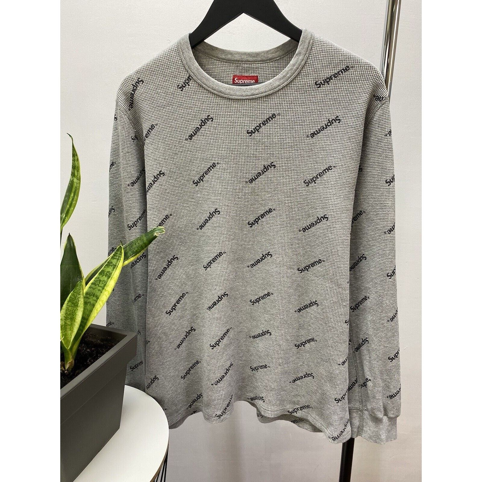 Supreme Supreme Waffle Thermal Logo’s Grey Monogram Size L Men SB Size US L / EU 52-54 / 3 - 6 Thumbnail