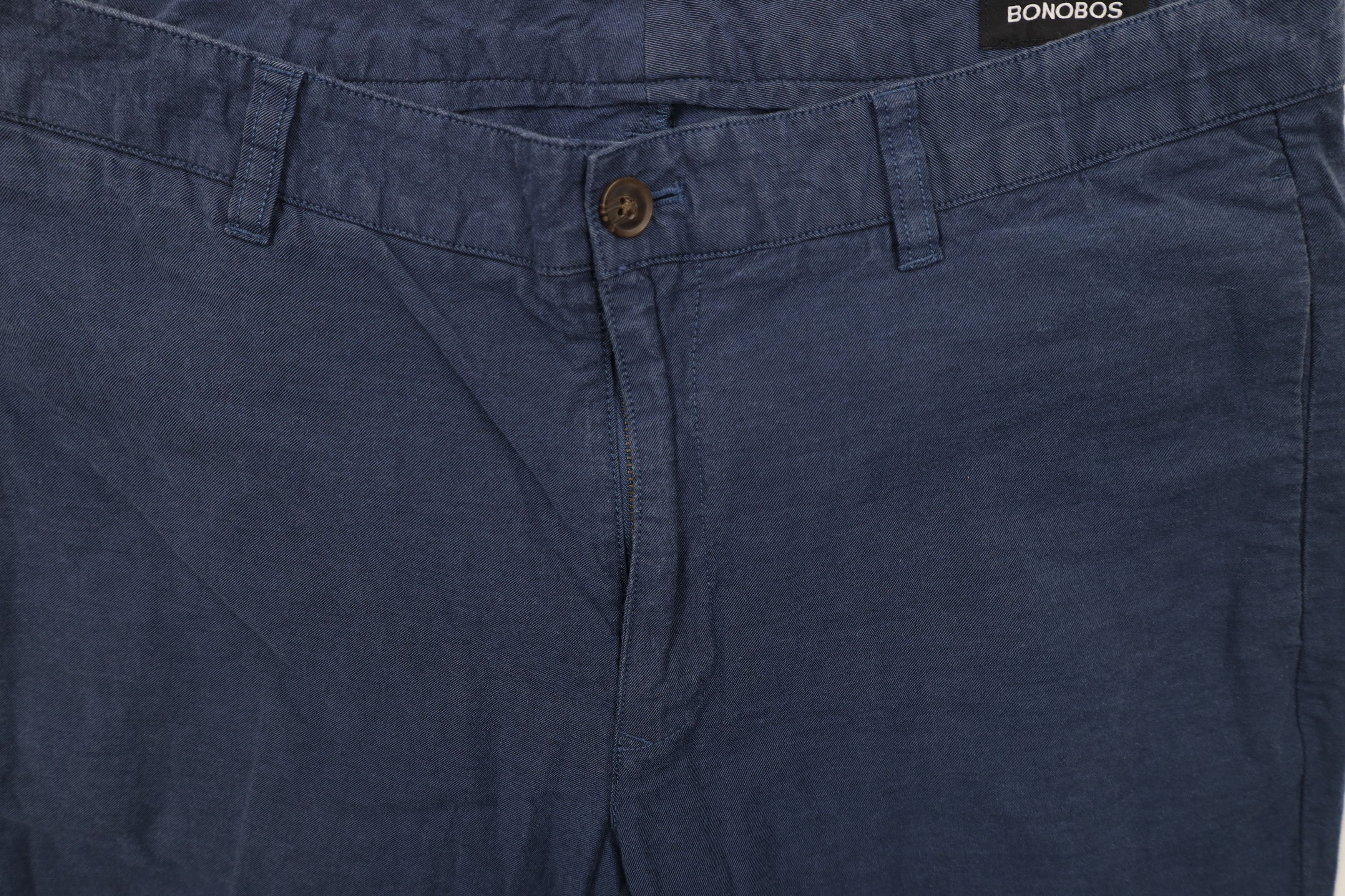 Bonobos × Vintage Bonobos Lightweight Tailored Fit Chino Pants Trousers Blue Size US 34 / EU 50 - 6 Thumbnail