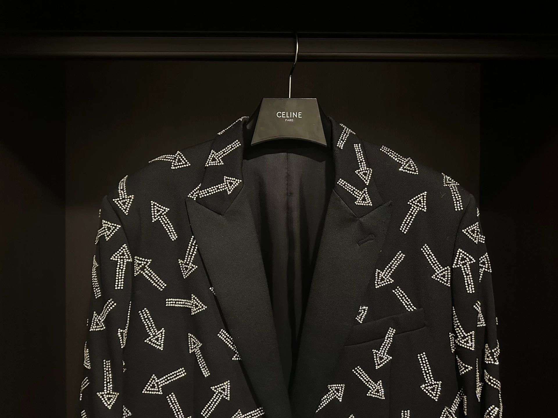 Celine Celine Hedi Slimane Crystal Arrow Showoff Suit 52 Size 52R - 3 Thumbnail