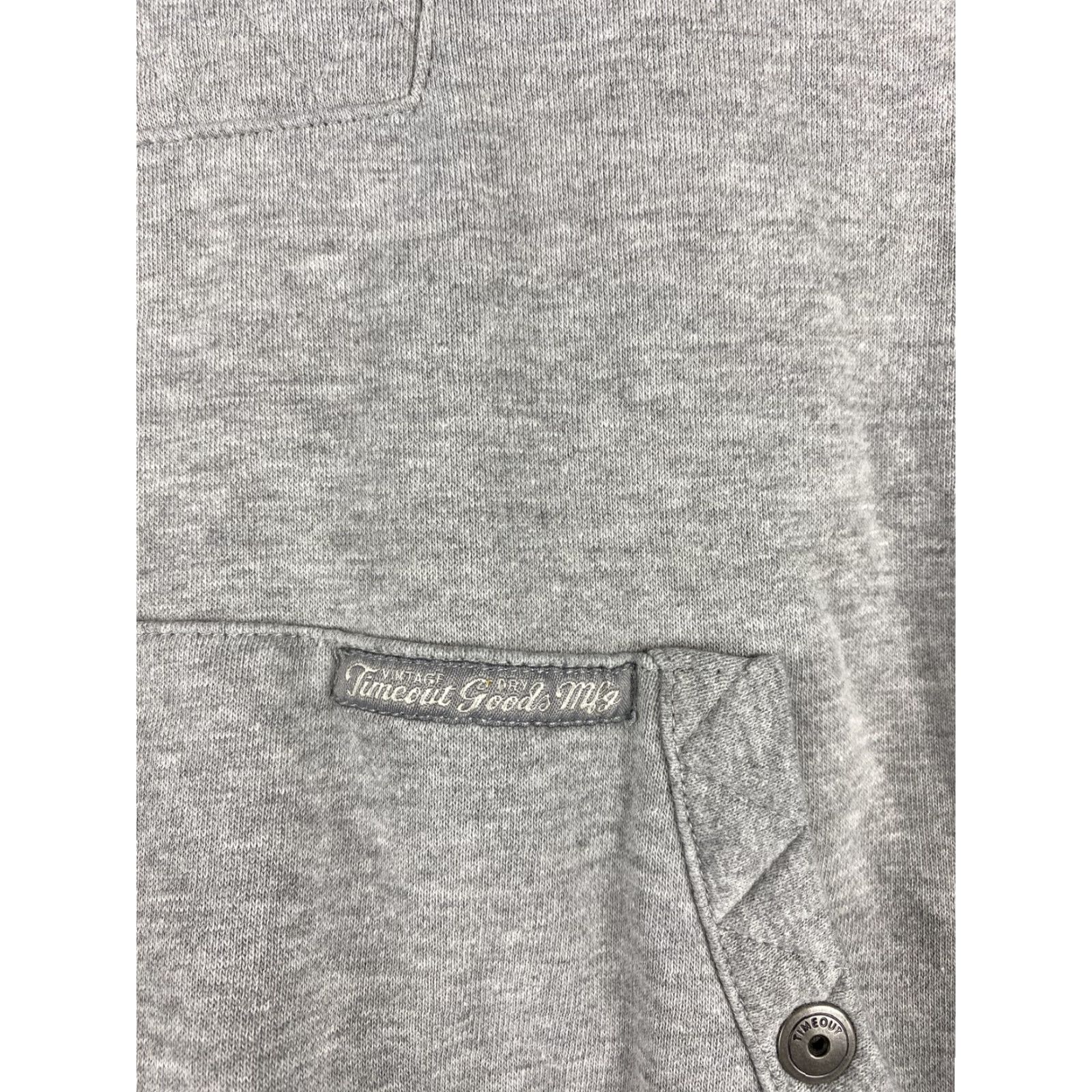 Vintage Timeout Hoodie Mens Medium Gray Pullover Long Sleeve Sweatshirt Logo Accent, Slim Fit, Cotton Blend Knit, Hooded, 33-2 Size US M / EU 48-50 / 2 - 3 Thumbnail