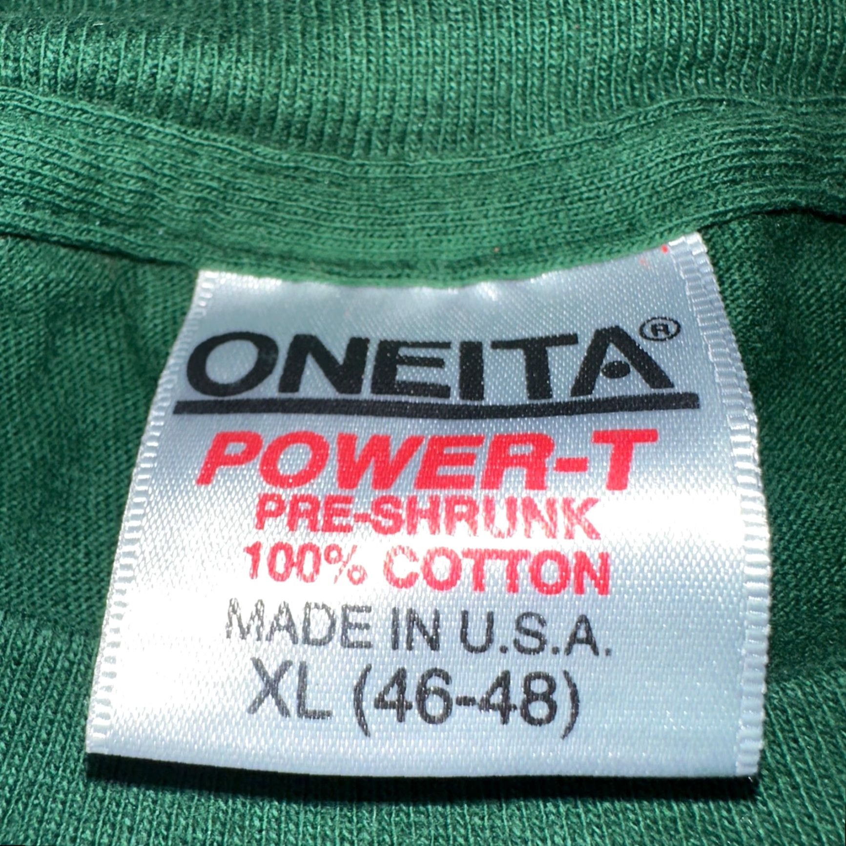 Vintage VINTAGE Oneita Mash Red Cross XL VTG T Shirt Military Green Army USA Short Sleeve Crew Neck Men XL Green Stitch 70s 80s 90s Vintage Size US XL / EU 56 / 4 - 3 Thumbnail