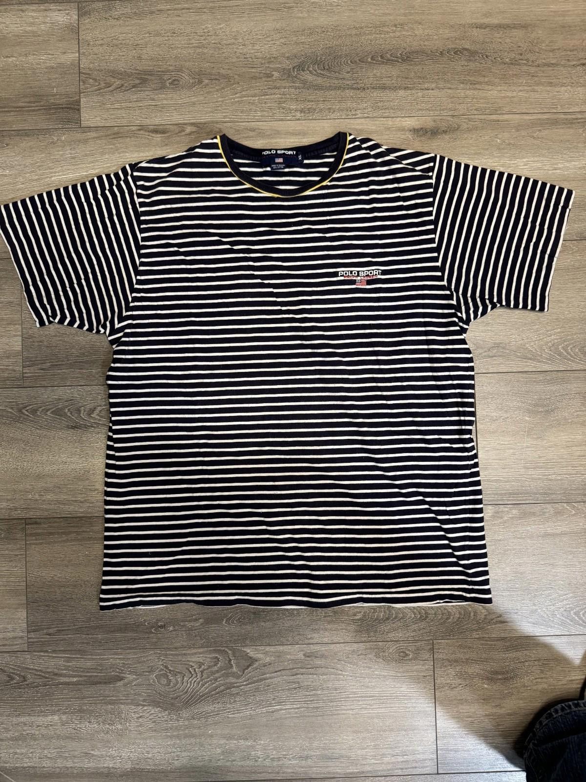 Other Vintage Ralph Lauren Polo Sport Embroidered Striped Tee Size US XL / EU 56 / 4 - 1 Thumbnail